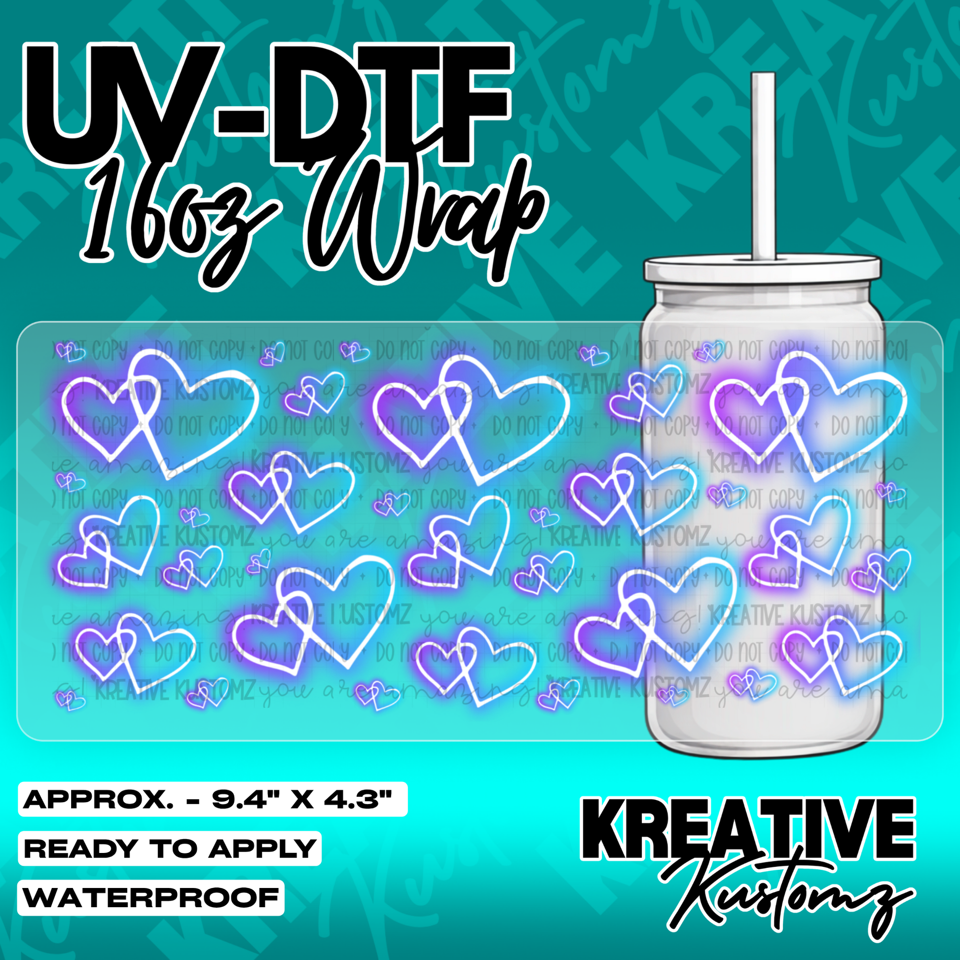 5670 | UV DTF Cup Wrap for 16oz Libbey Glass