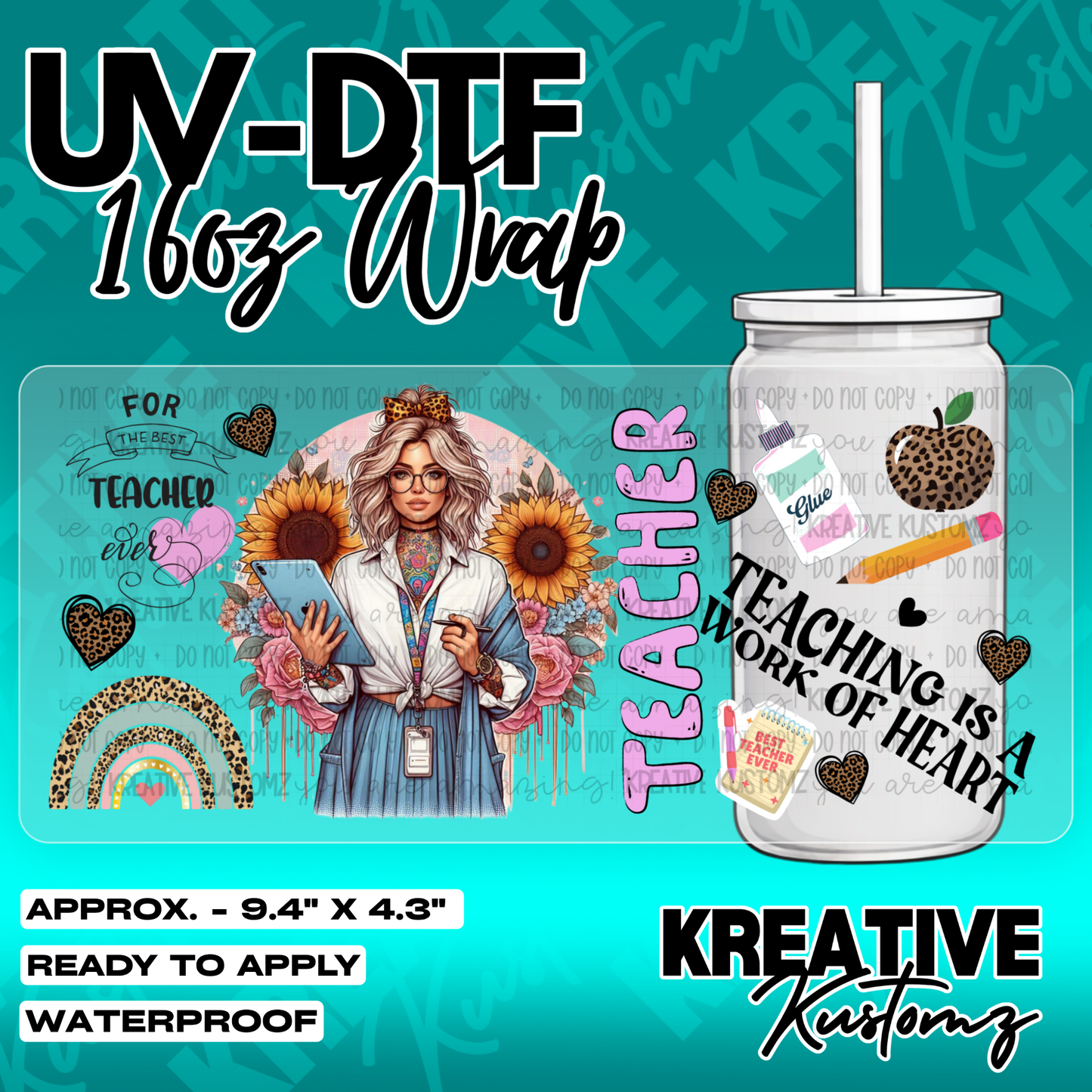 5673 | UV DTF Cup Wrap for 16oz Libbey Glass
