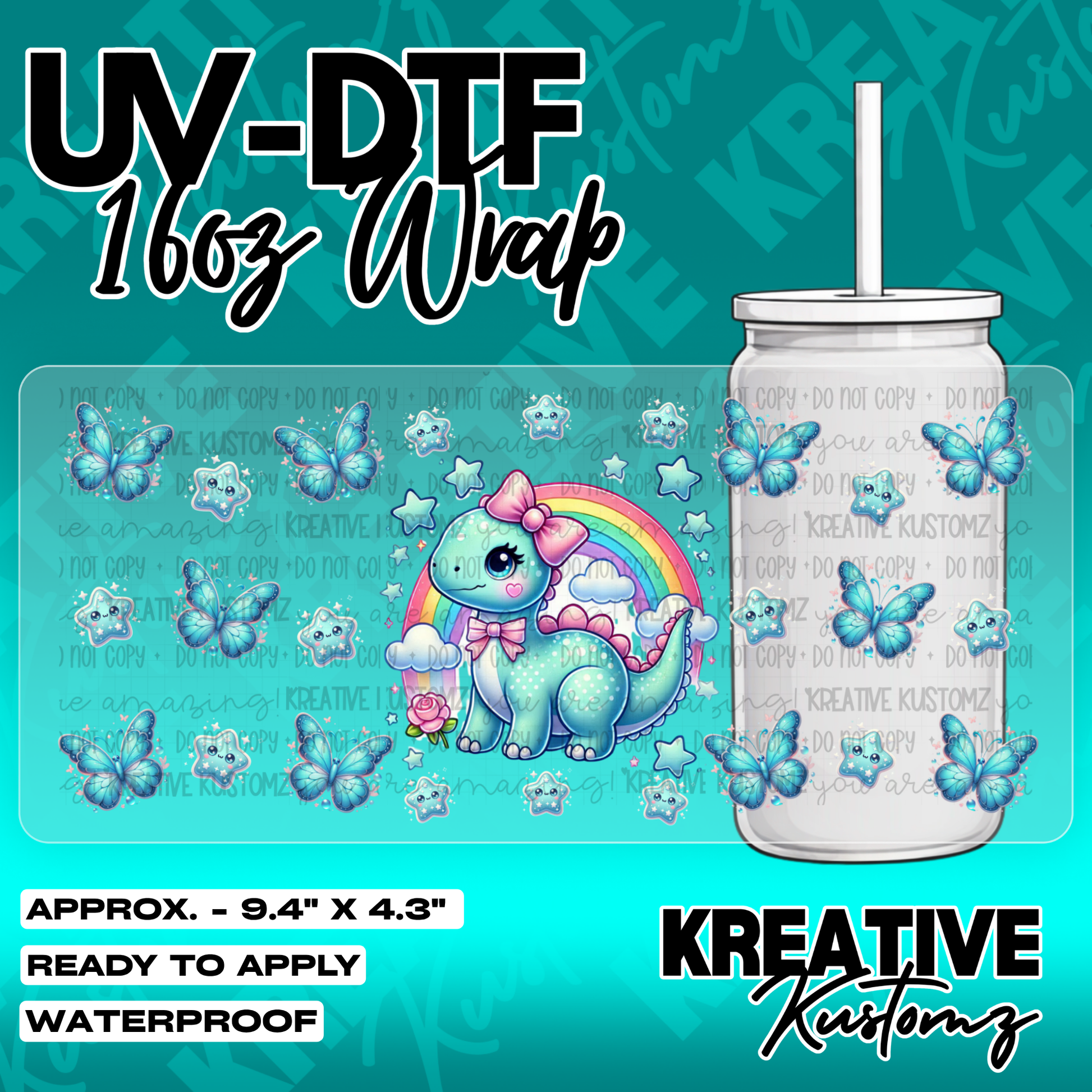 5677 | UV DTF Cup Wrap for 16oz Libbey Glass