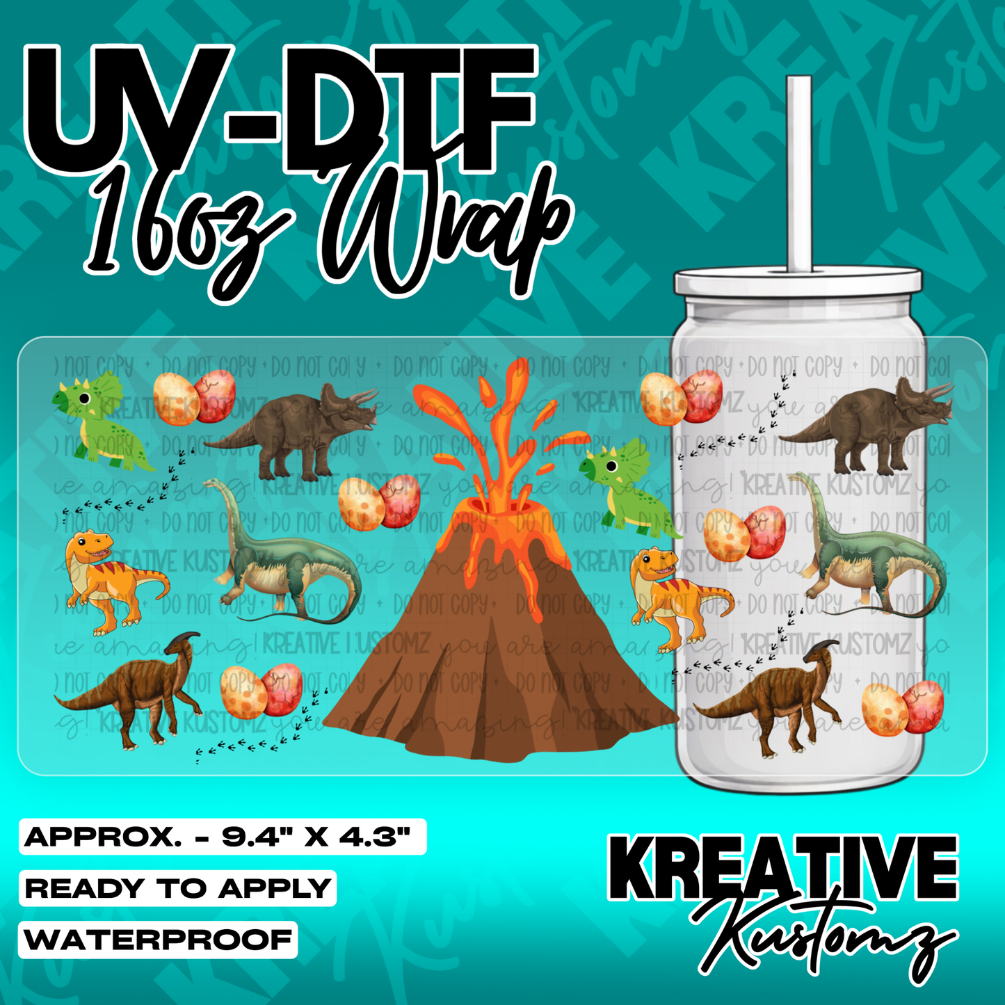 5684 | UV DTF Cup Wrap for 16oz Libbey Glass