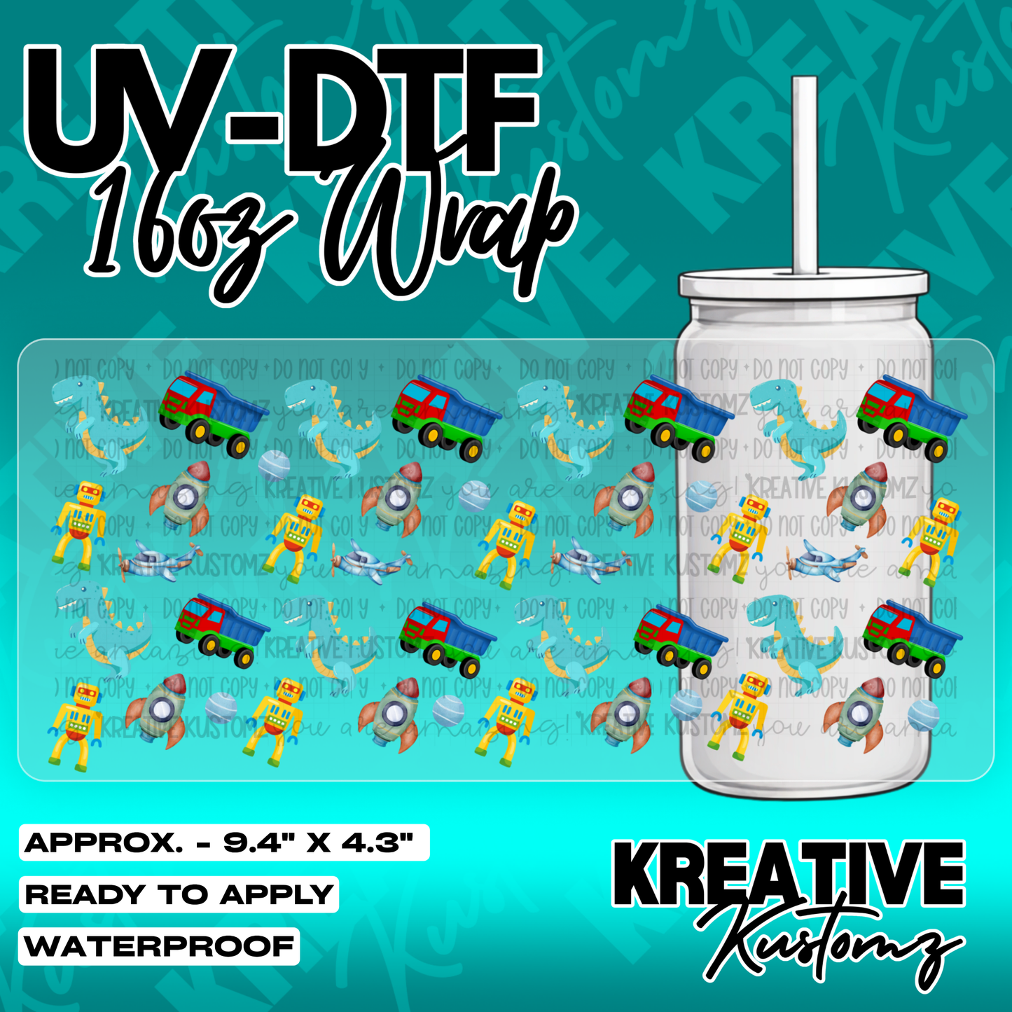 5686 | UV DTF Cup Wrap for 16oz Libbey Glass