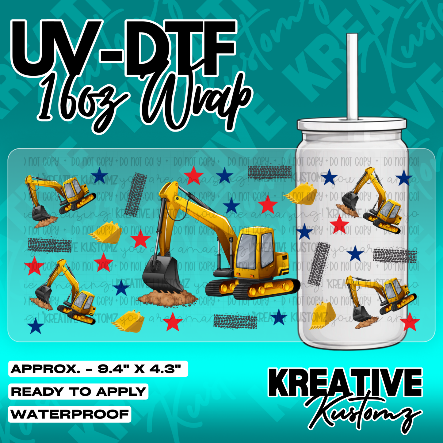 5687 | UV DTF Cup Wrap for 16oz Libbey Glass