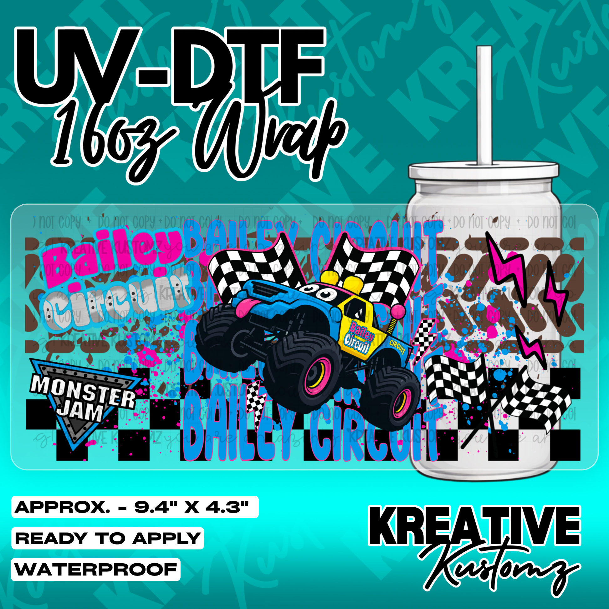 5689 | UV DTF Cup Wrap for 16oz Libbey Glass