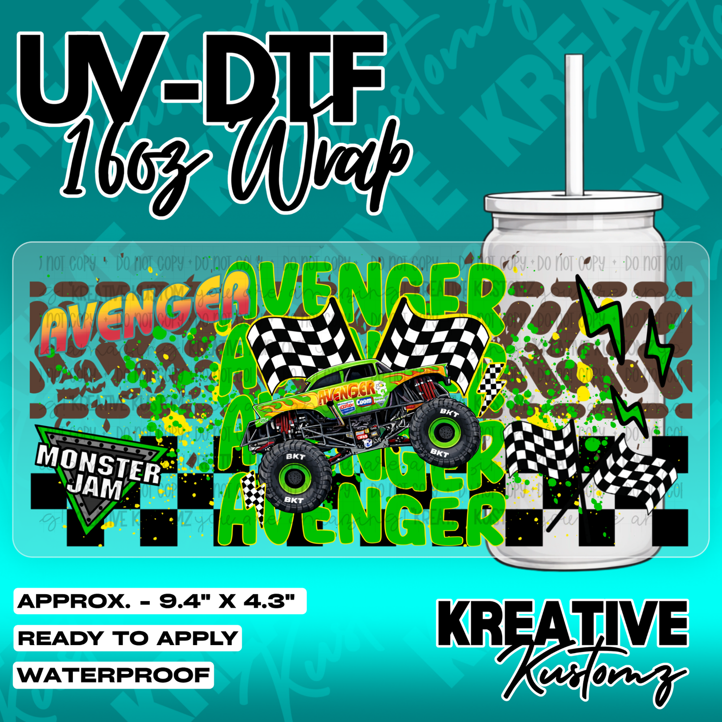 5690 | UV DTF Cup Wrap for 16oz Libbey Glass