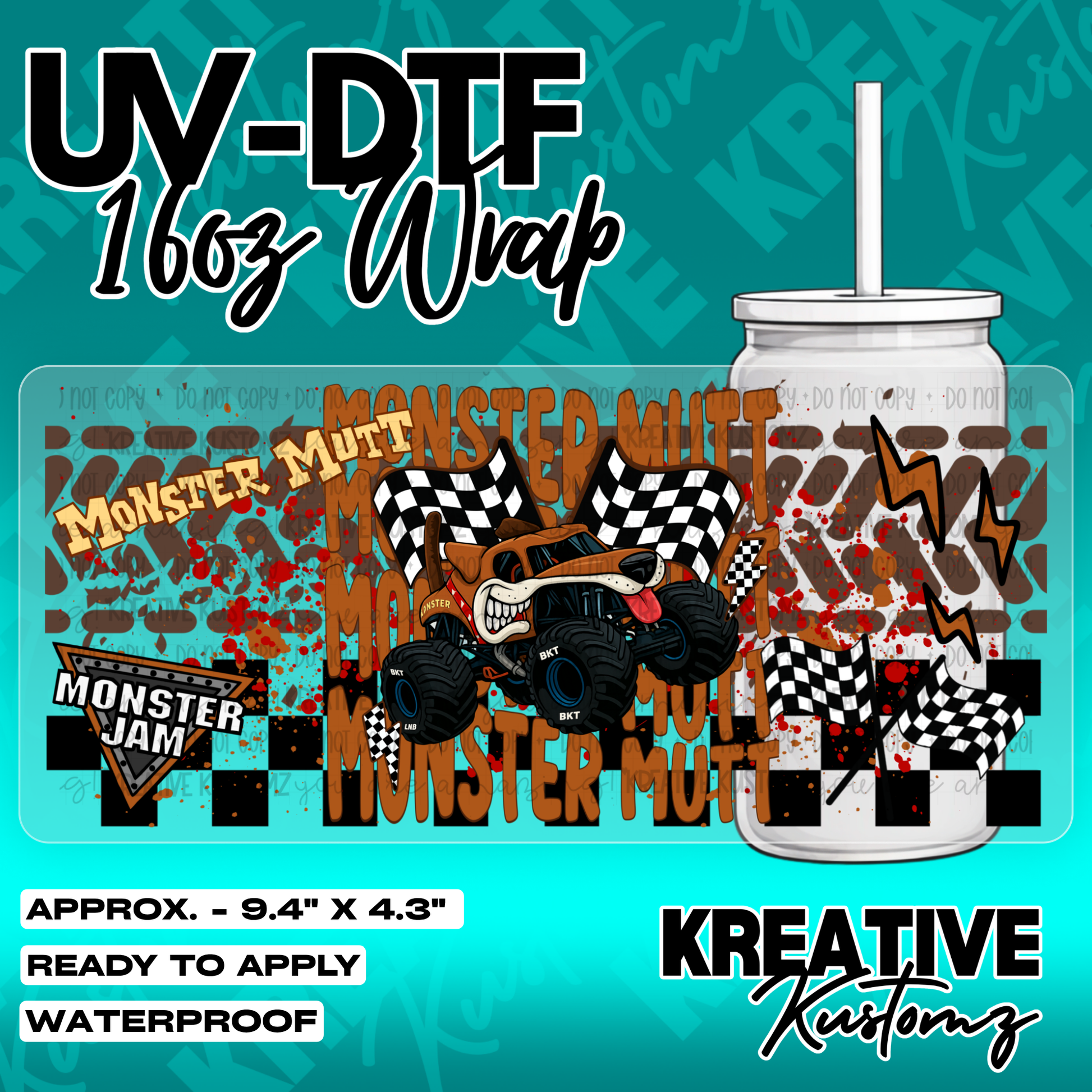 5704 | UV DTF Cup Wrap for 16oz Libbey Glass