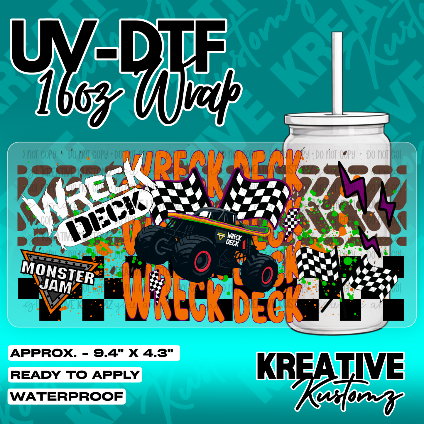 5709 | UV DTF Cup Wrap for 16oz Libbey Glass