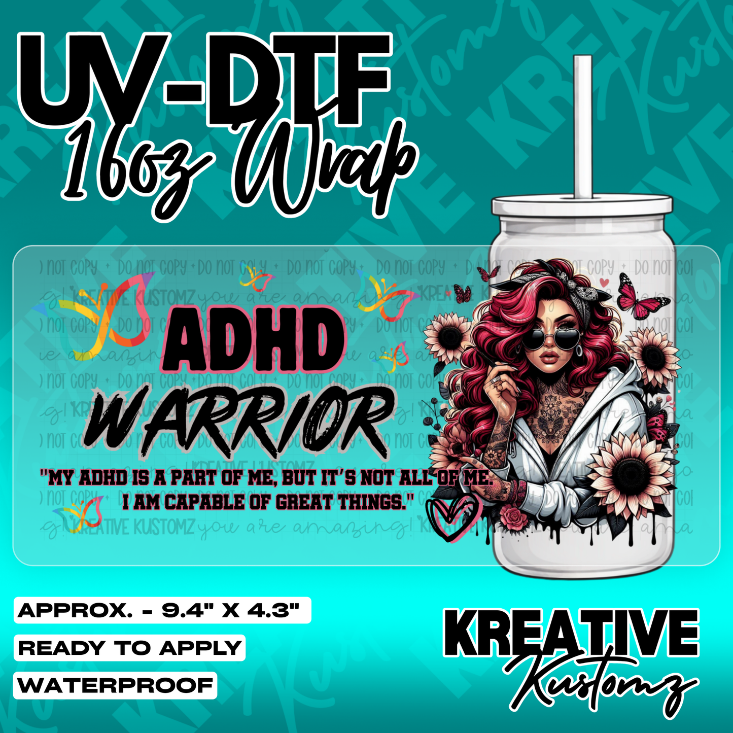 5738 | UV DTF Cup Wrap for 16oz Libbey Glass