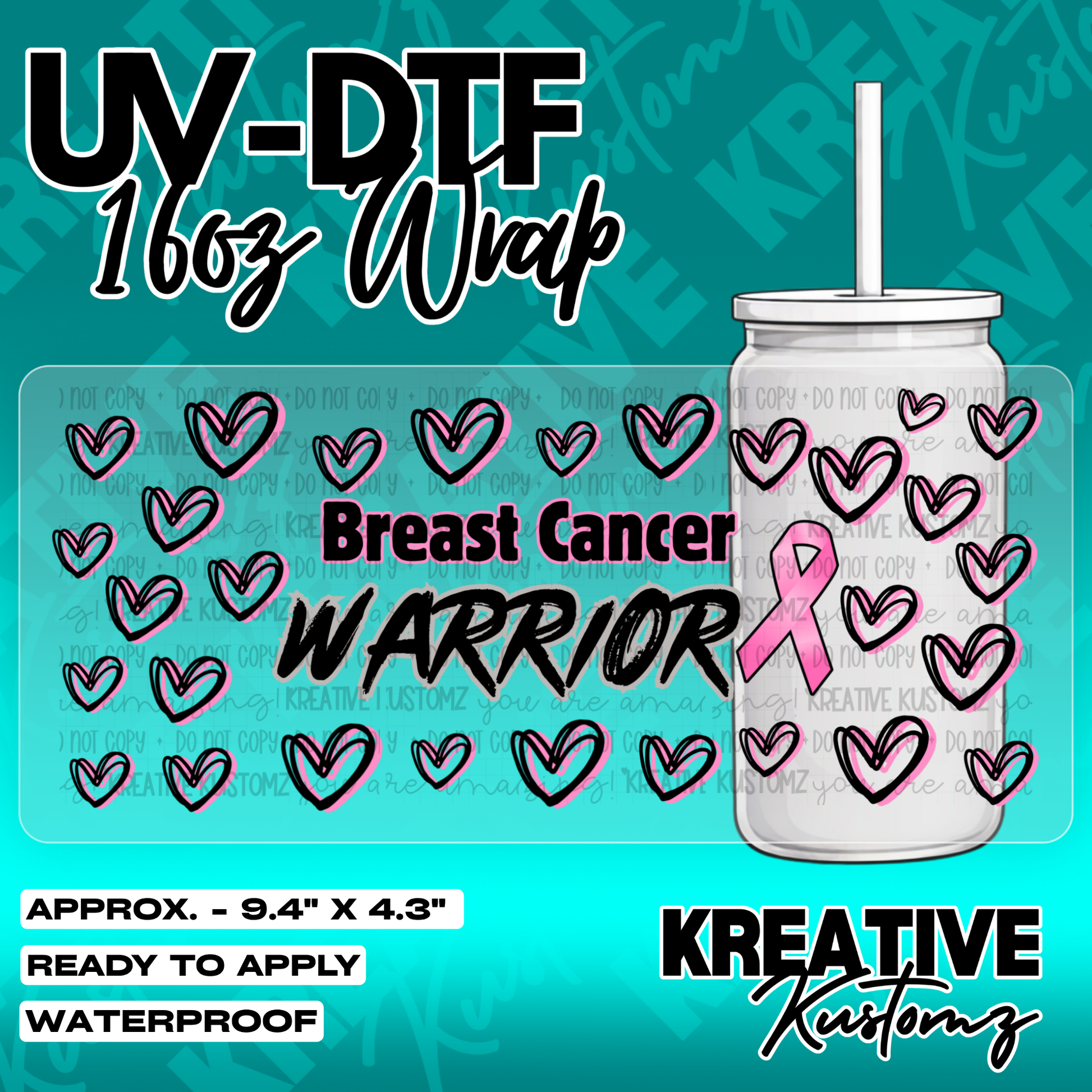 5745 | UV DTF Cup Wrap for 16oz Libbey Glass