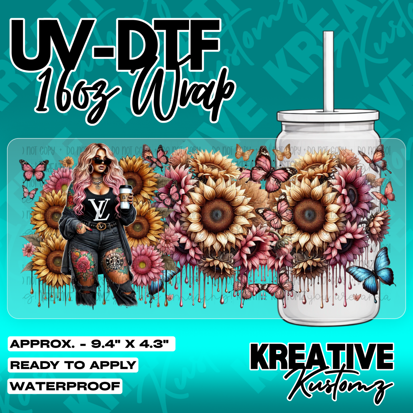 5749 | UV DTF Cup Wrap for 16oz Libbey Glass