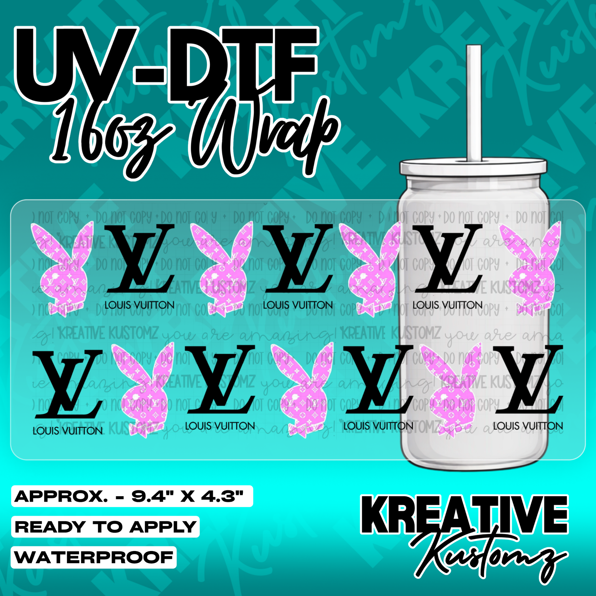 5752 | UV DTF Cup Wrap for 16oz Libbey Glass