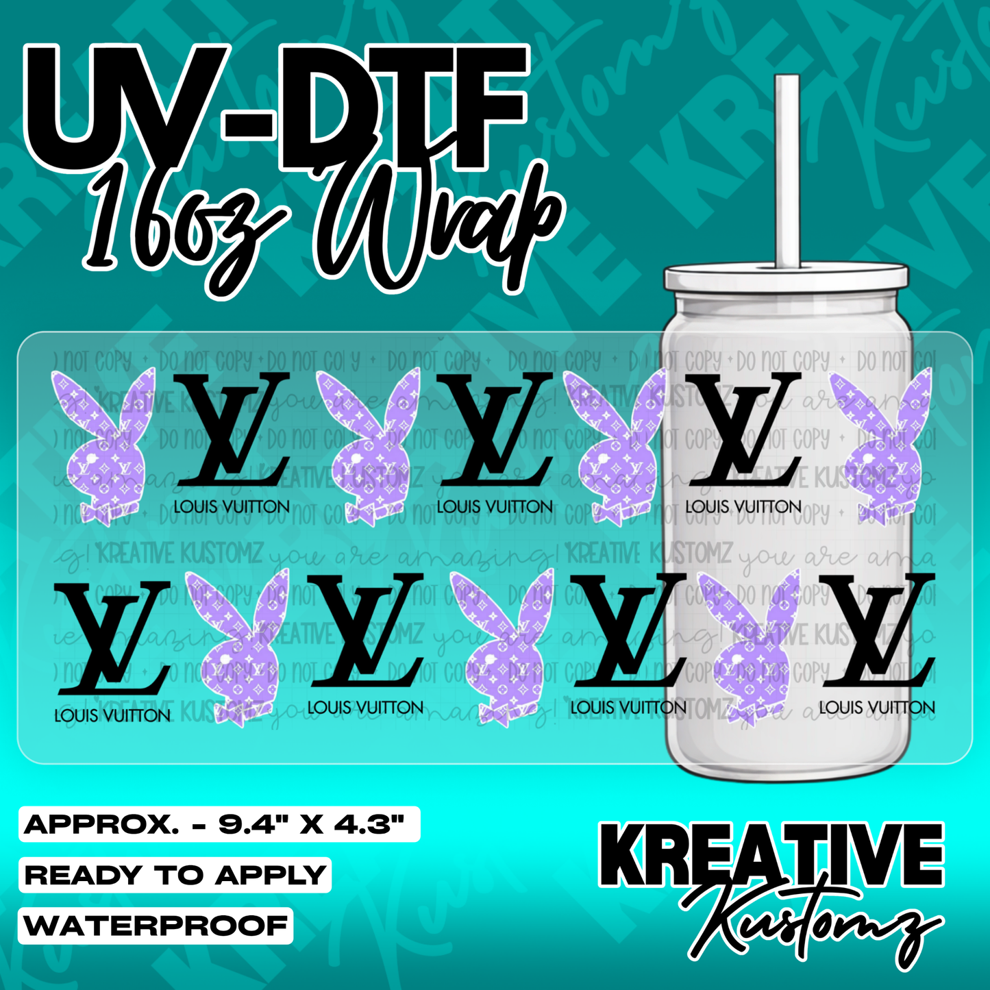 5753 | UV DTF Cup Wrap for 16oz Libbey Glass