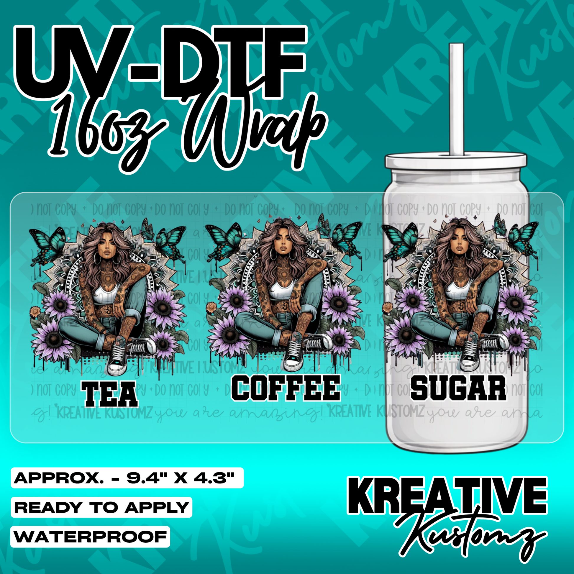5763 | UV DTF Cup Wrap for 16oz Libbey Glass