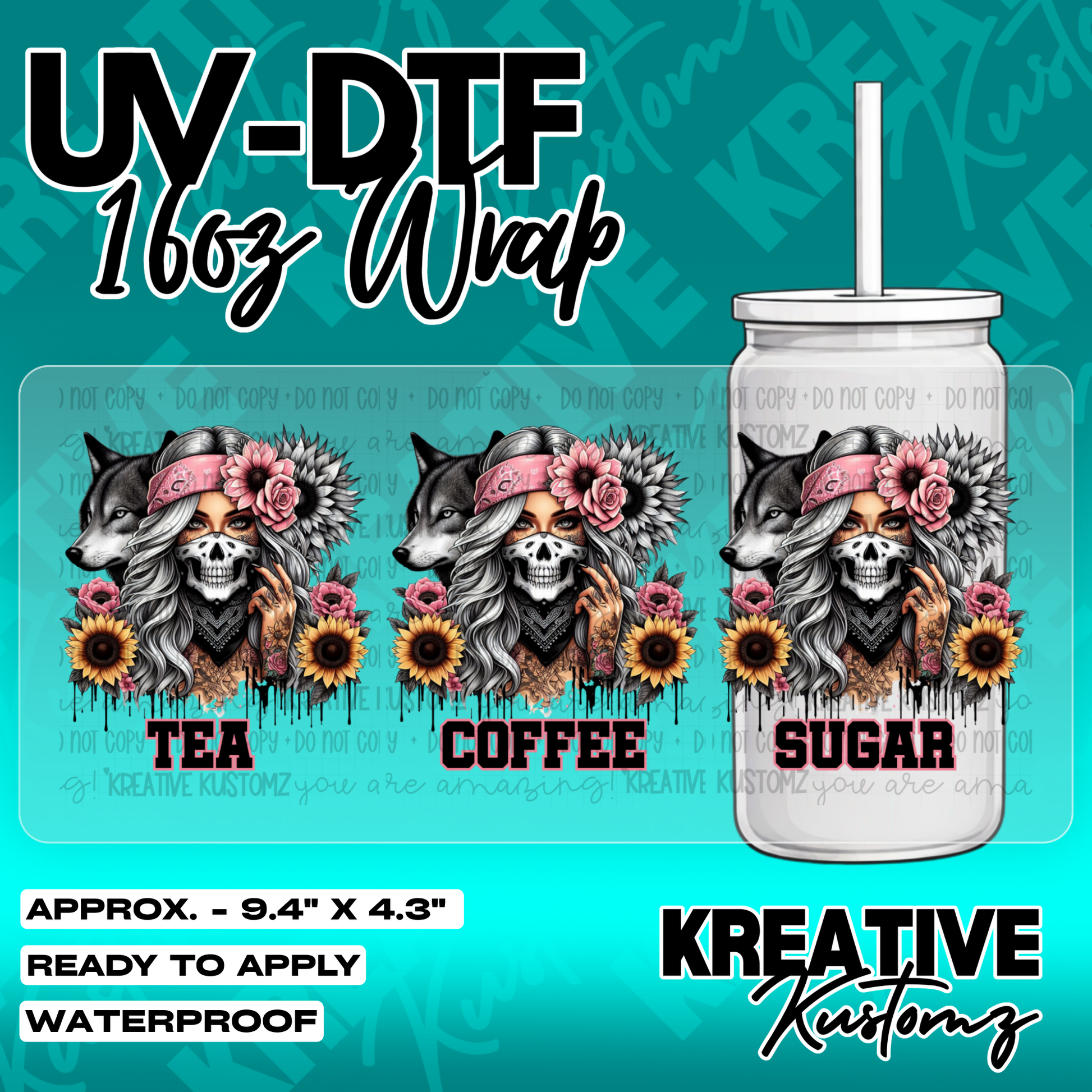 5765 | UV DTF Cup Wrap for 16oz Libbey Glass