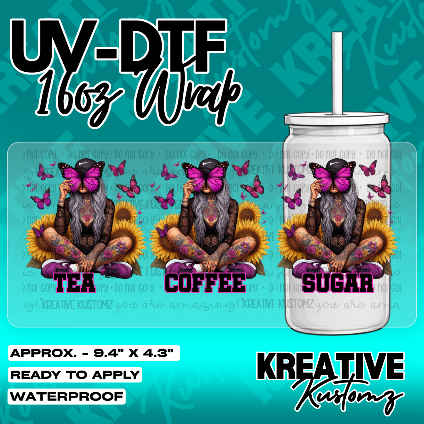 5767 | UV DTF Cup Wrap for 16oz Libbey Glass