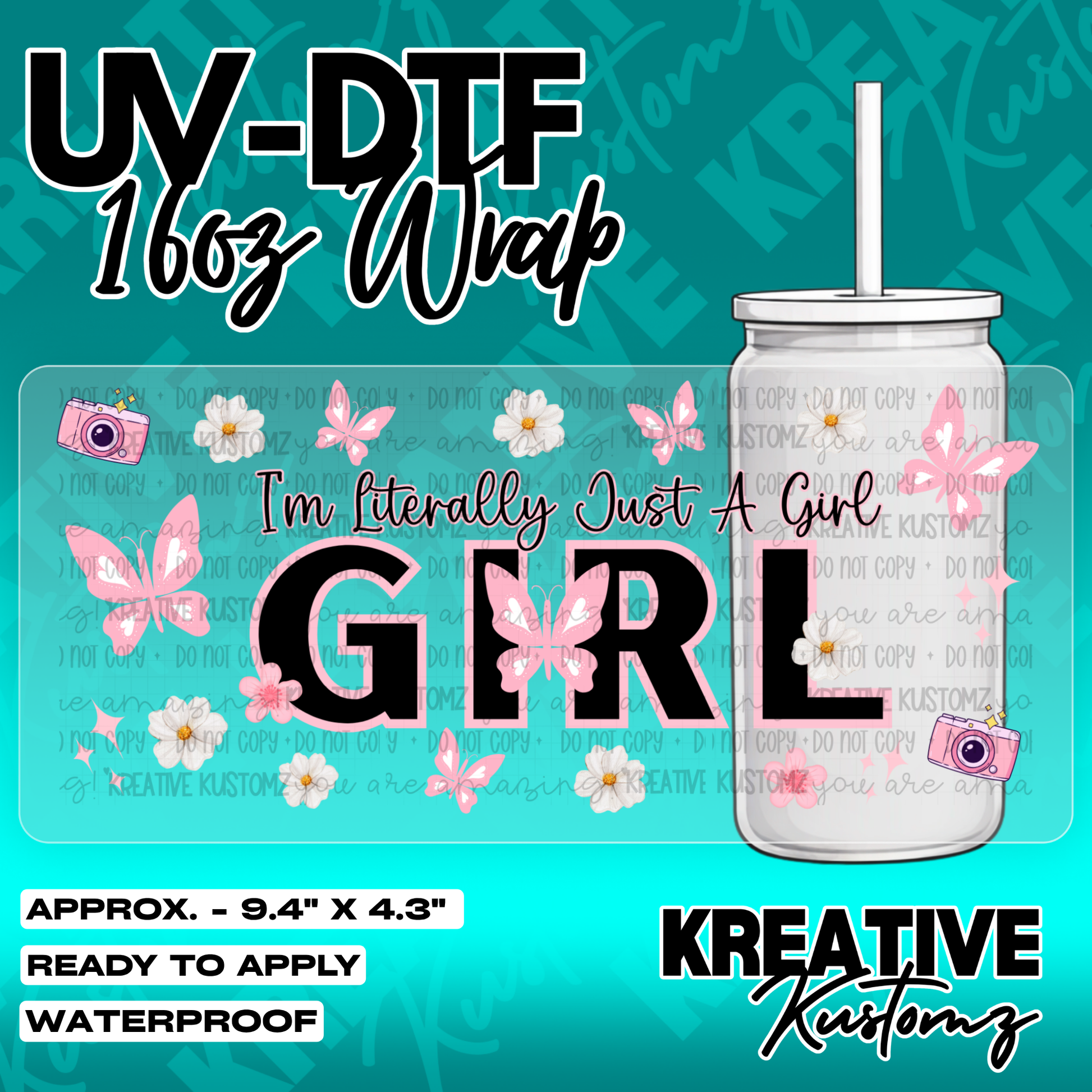 5776 | UV DTF Cup Wrap for 16oz Libbey Glass