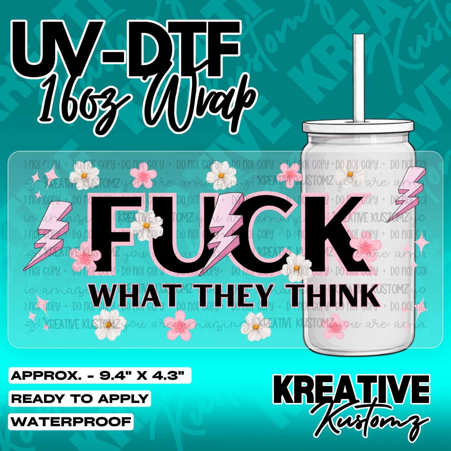 5777 | UV DTF Cup Wrap for 16oz Libbey Glass
