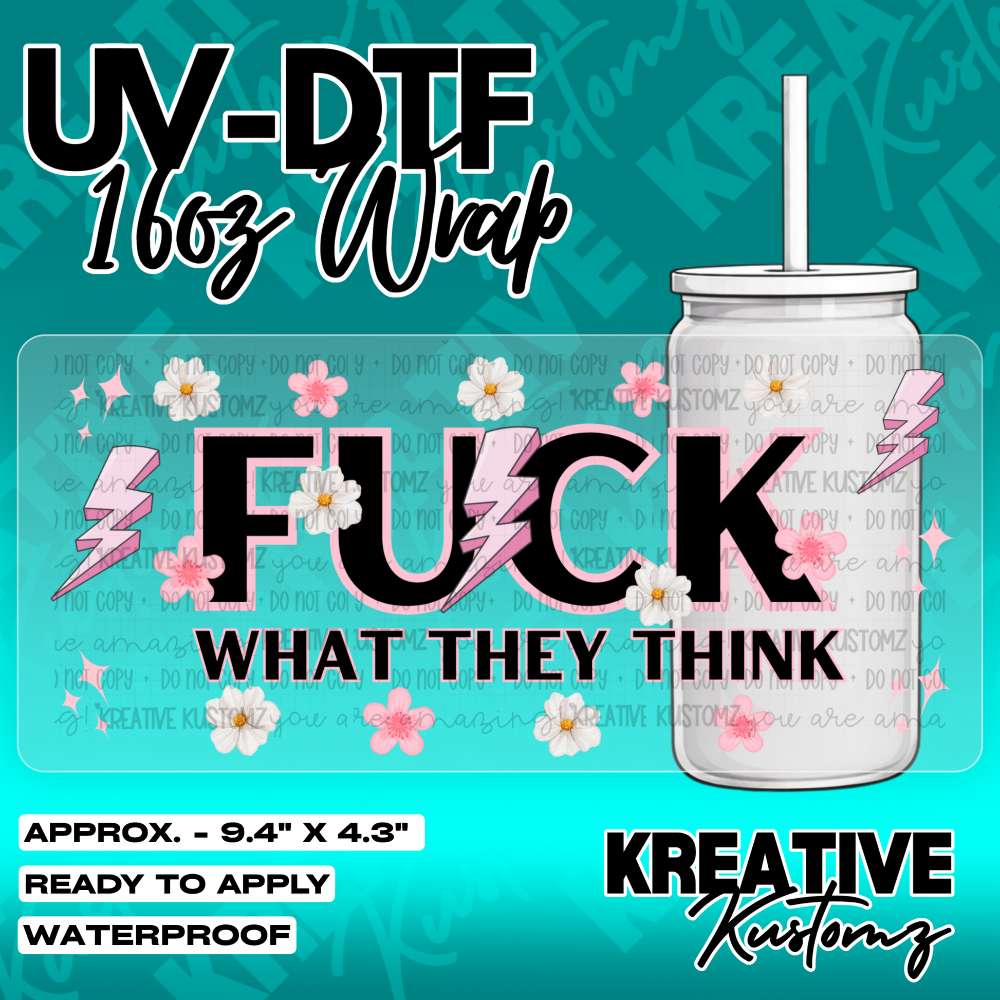 5777 | UV DTF Cup Wrap for 16oz Libbey Glass