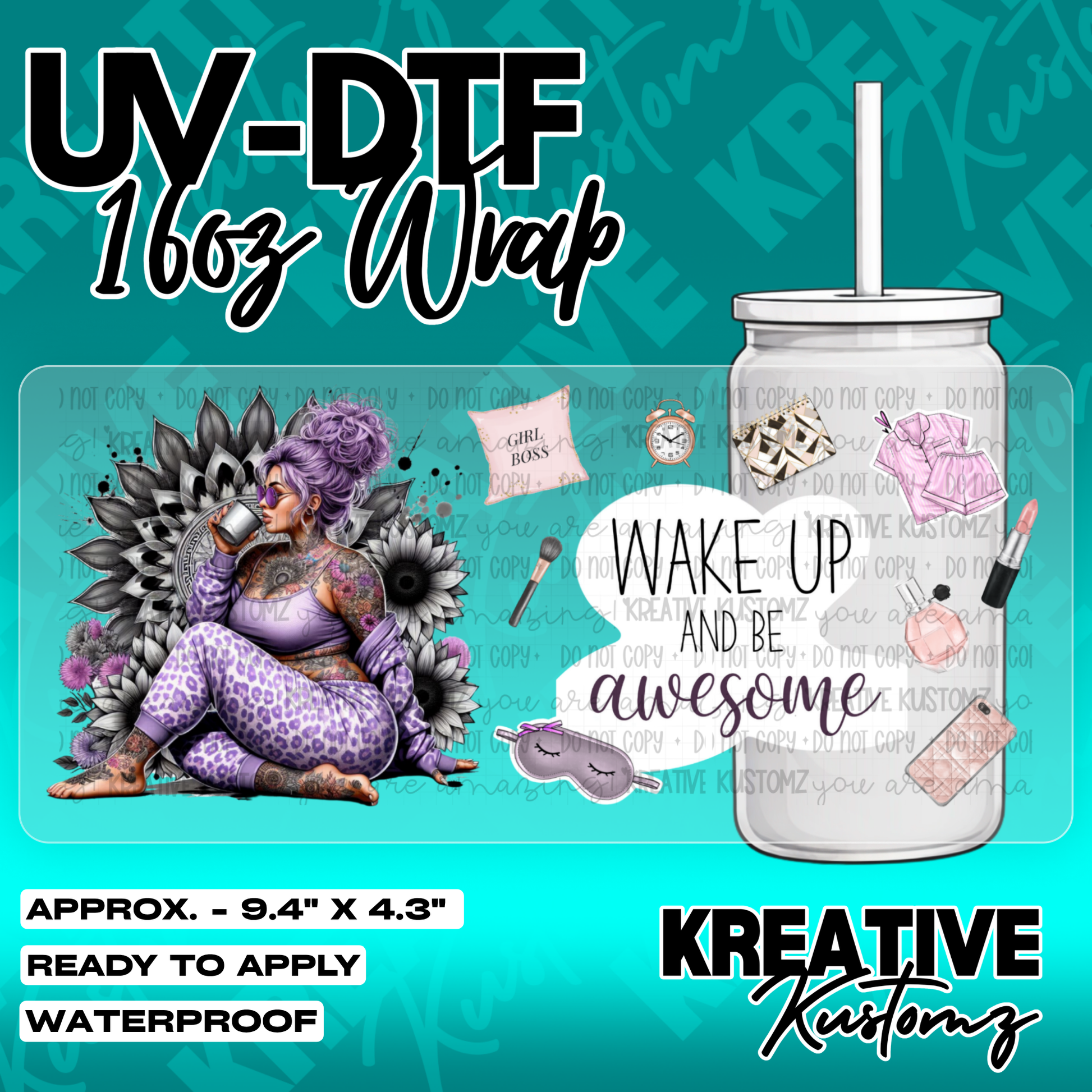 5779 | UV DTF Cup Wrap for 16oz Libbey Glass