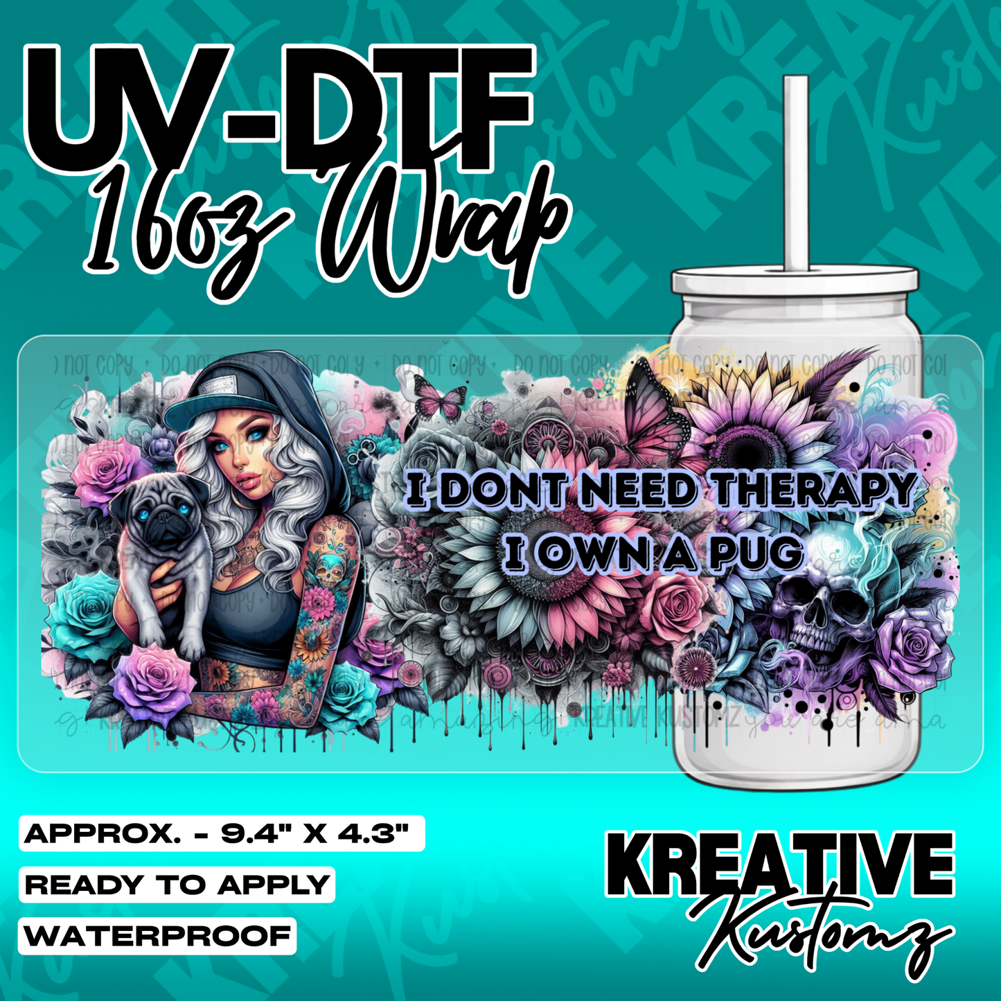 5796 | UV DTF Cup Wrap for 16oz Libbey Glass