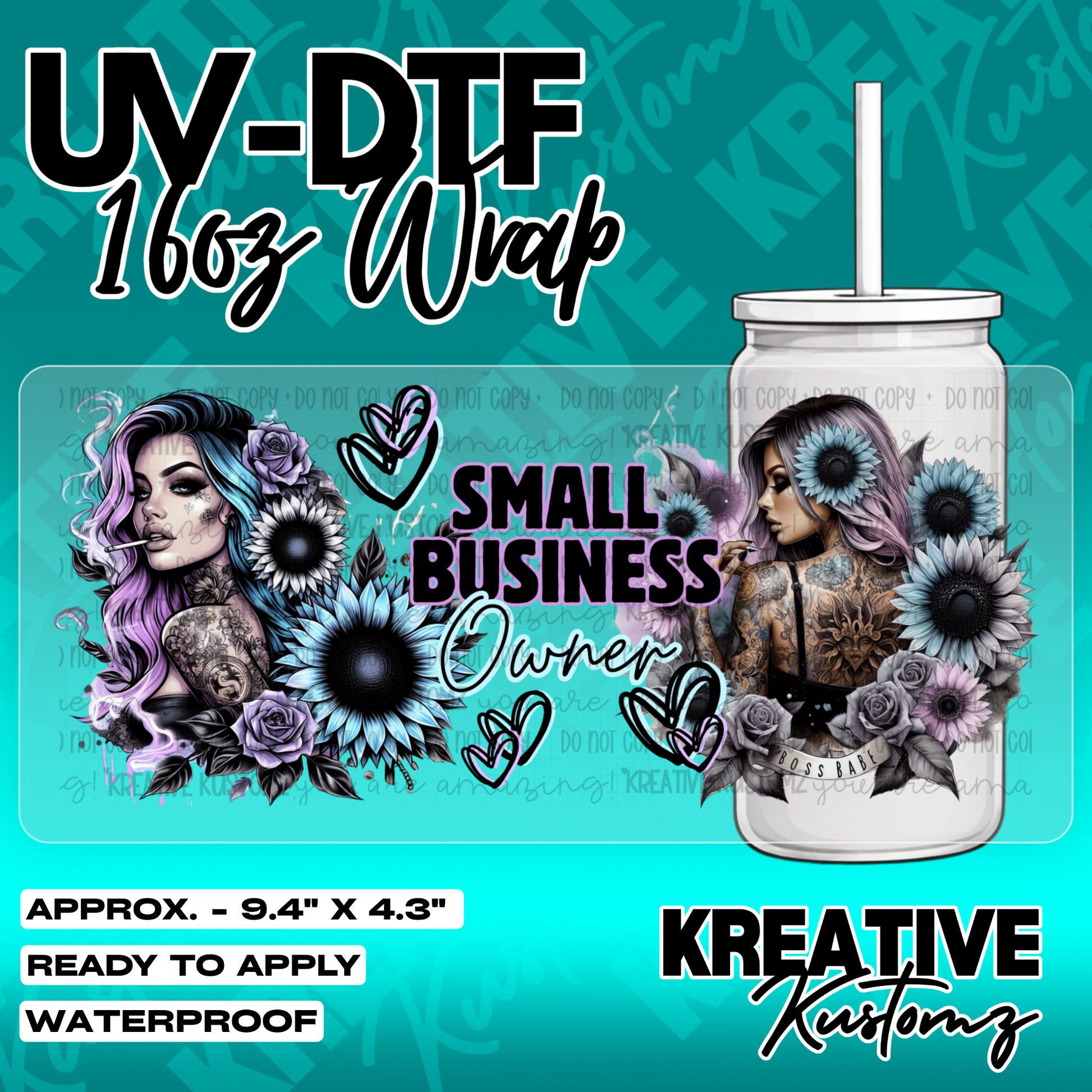 5800 | UV DTF Cup Wrap for 16oz Libbey Glass