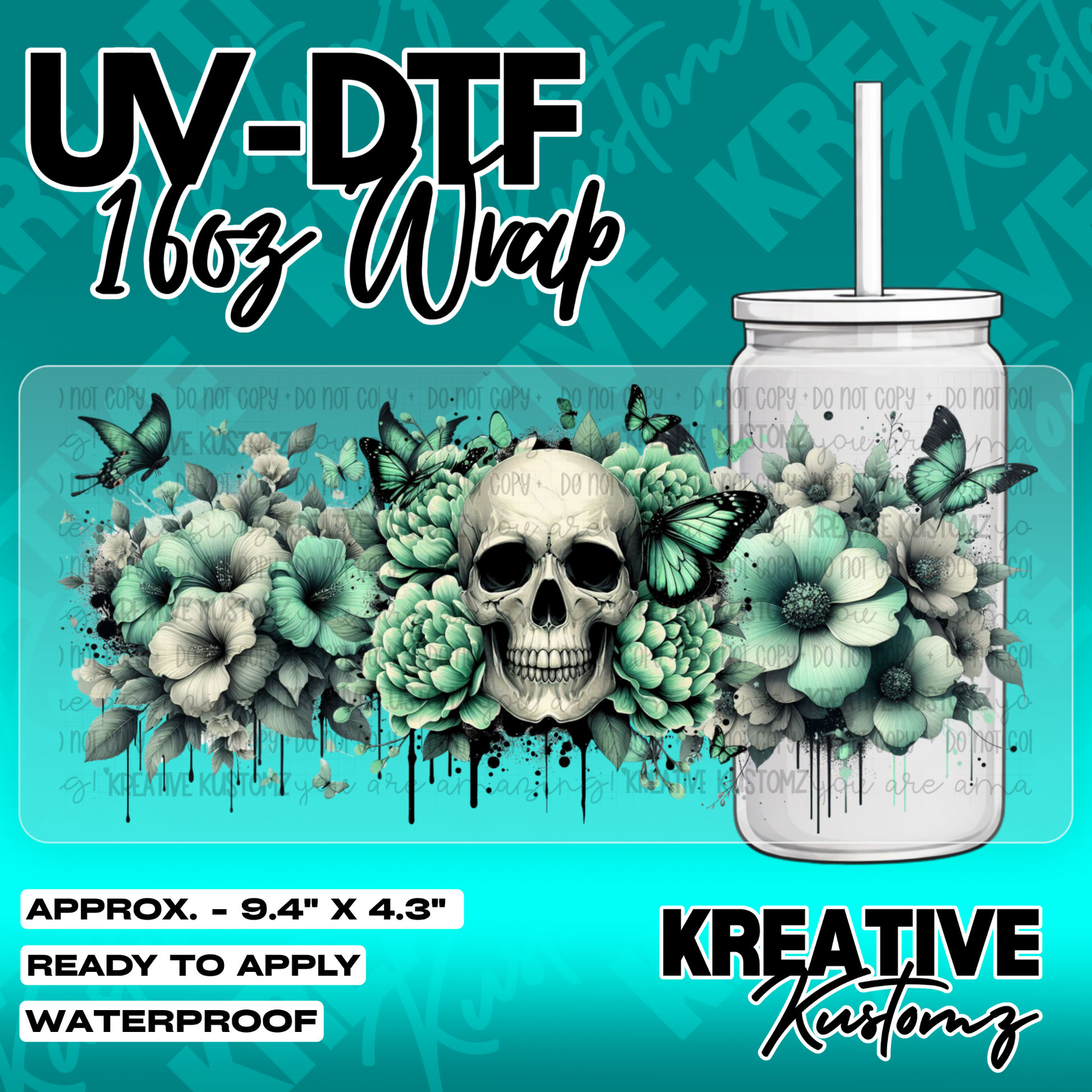 5802 | UV DTF Cup Wrap for 16oz Libbey Glass