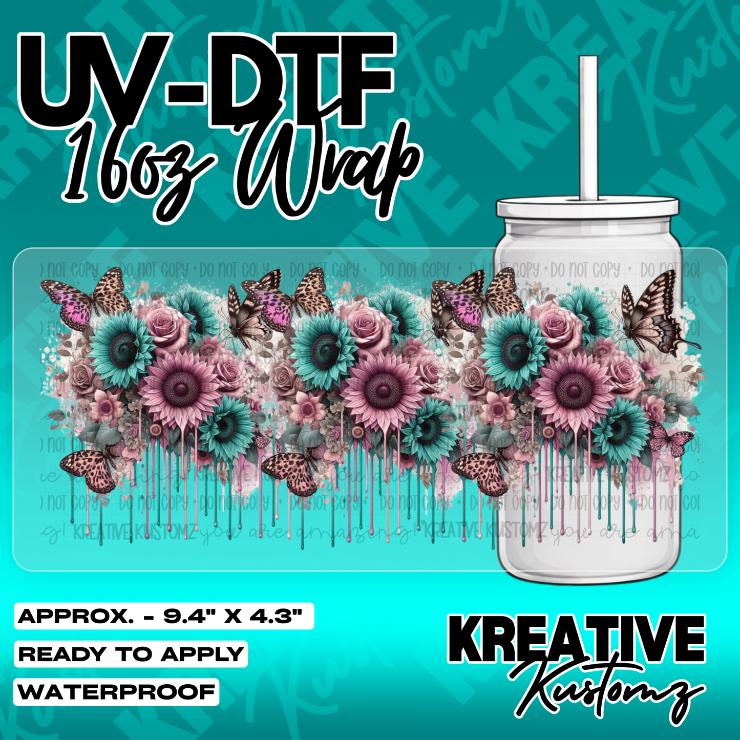 5805 | UV DTF Cup Wrap for 16oz Libbey Glass