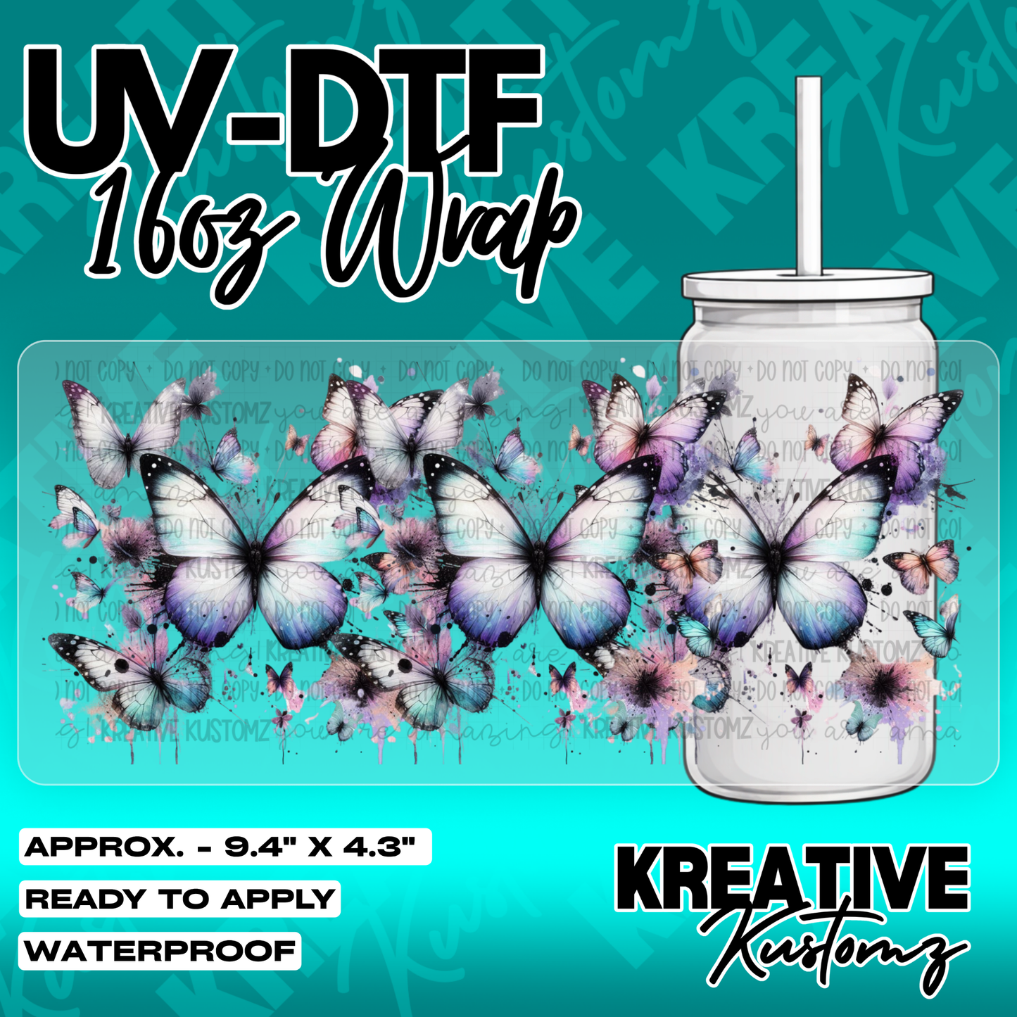 5809 | UV DTF Cup Wrap for 16oz Libbey Glass