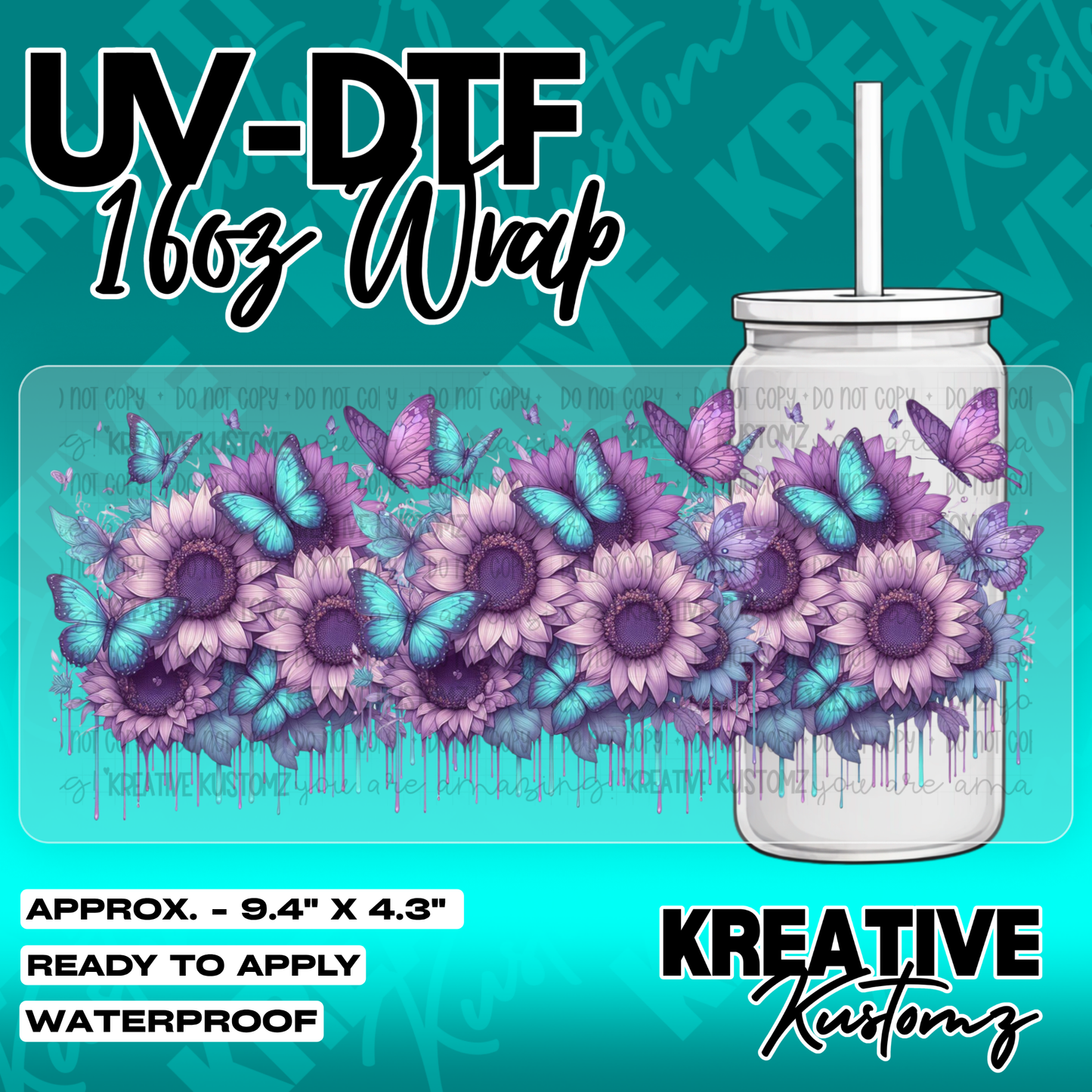 5813 | UV DTF Cup Wrap for 16oz Libbey Glass