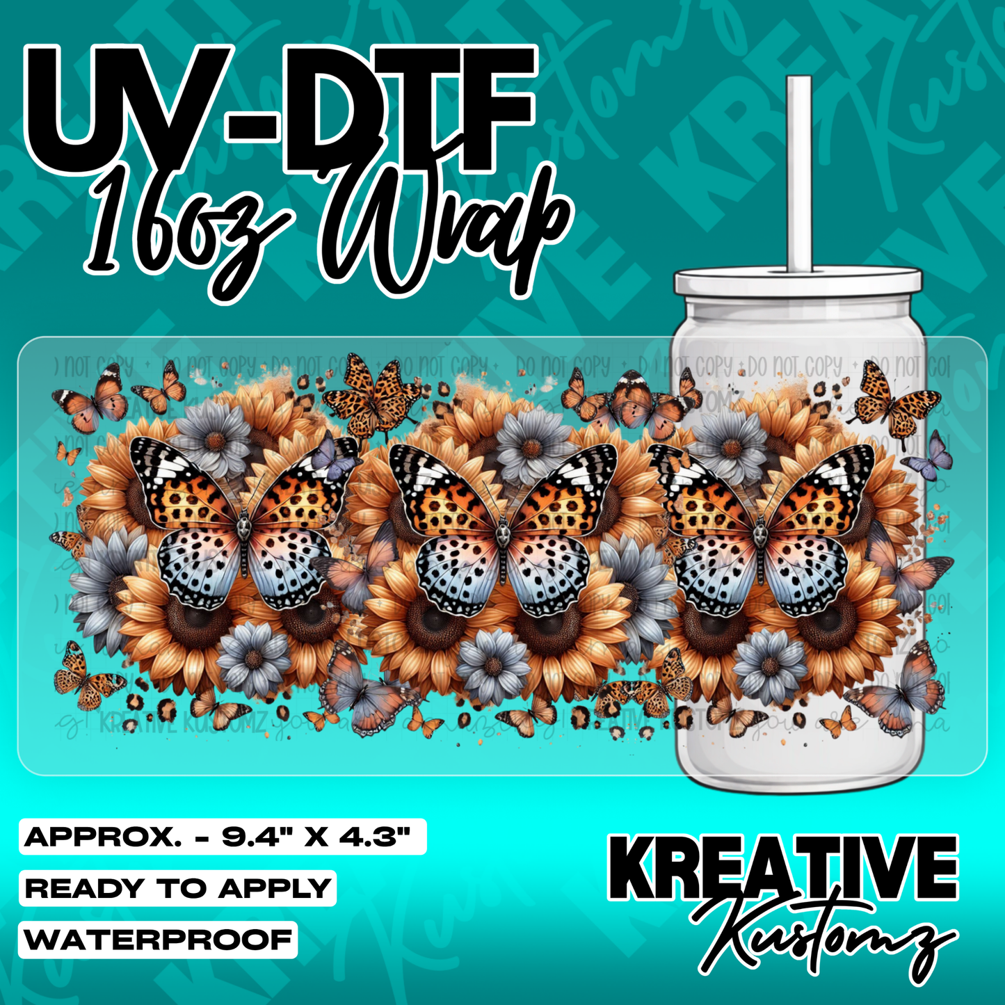 5816 | UV DTF Cup Wrap for 16oz Libbey Glass
