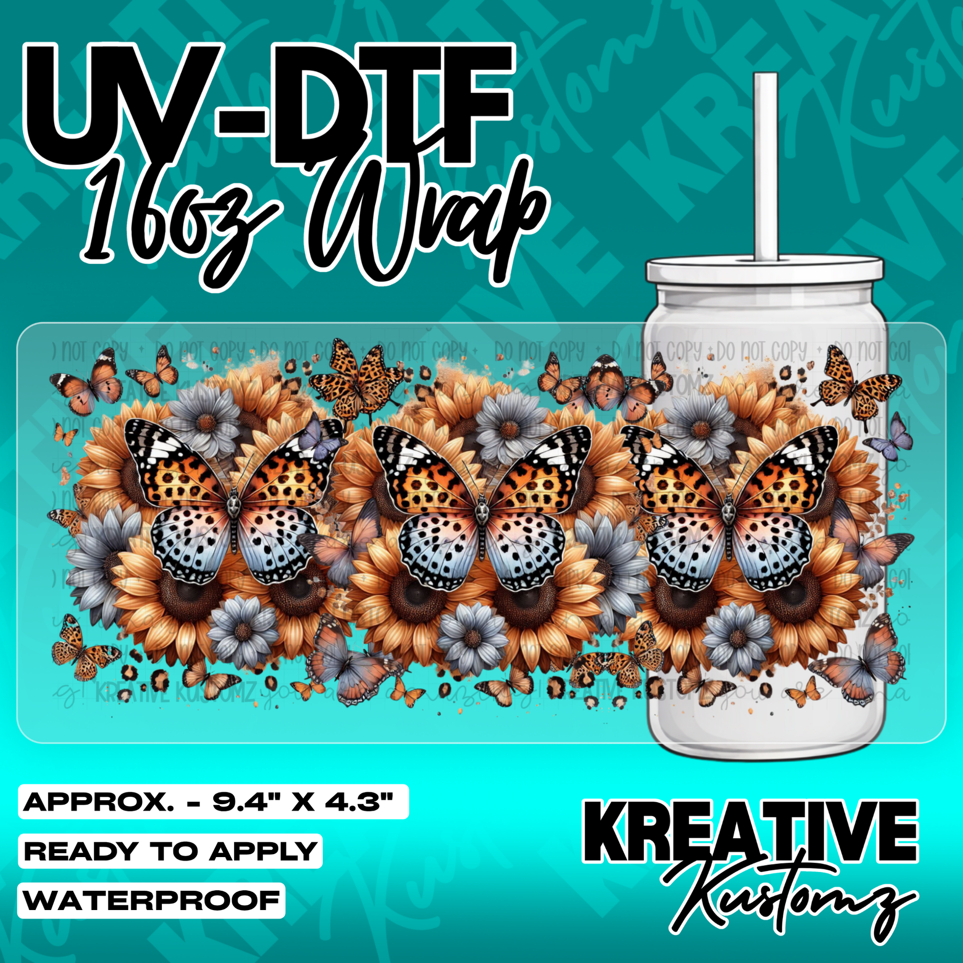 5816 | UV DTF Cup Wrap for 16oz Libbey Glass