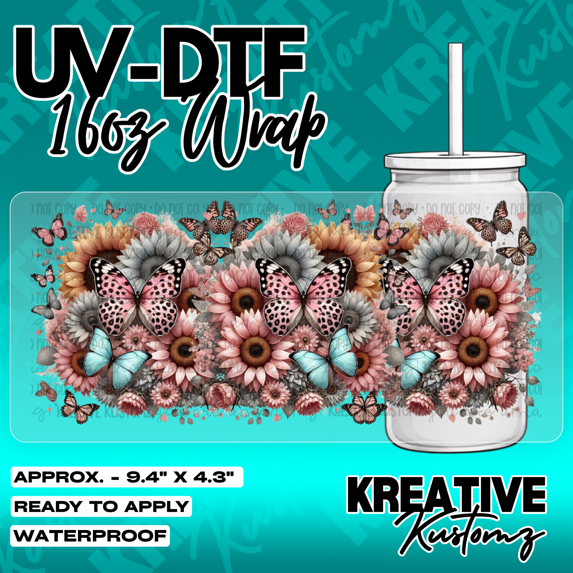 5818 | UV DTF Cup Wrap for 16oz Libbey Glass