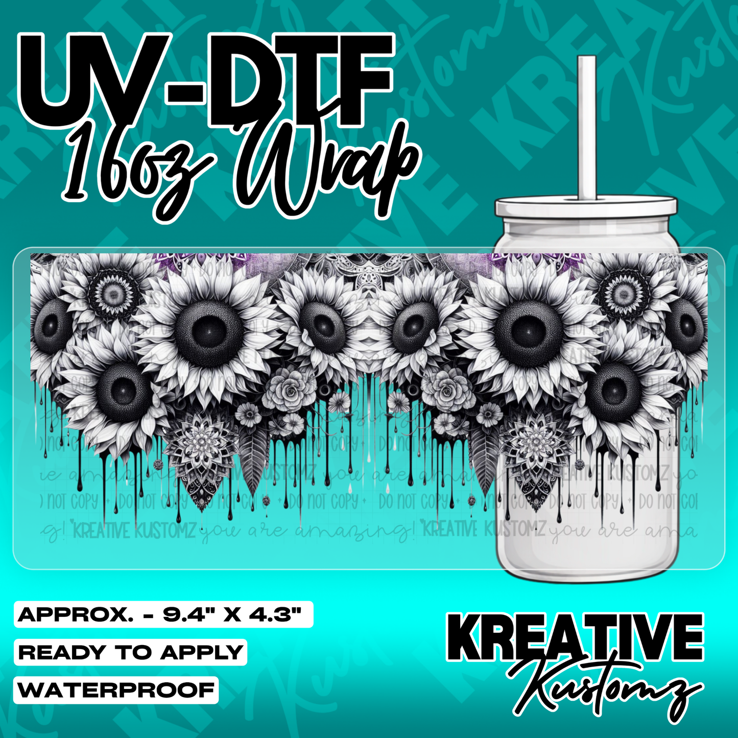 5836 | UV DTF Cup Wrap for 16oz Libbey Glass
