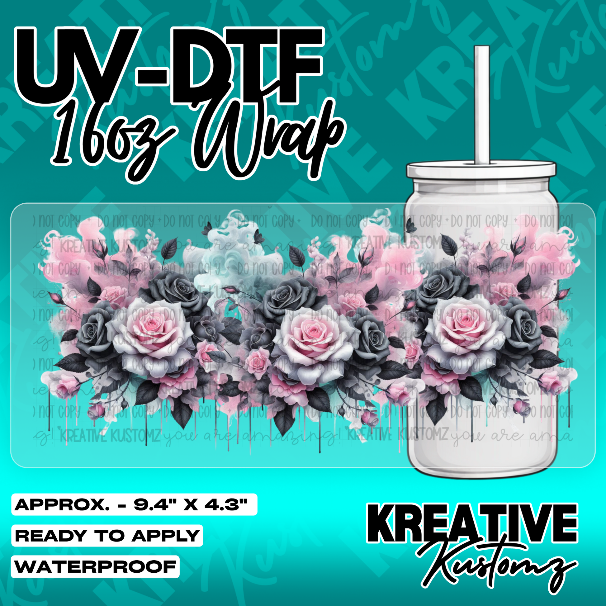 5837 | UV DTF Cup Wrap for 16oz Libbey Glass