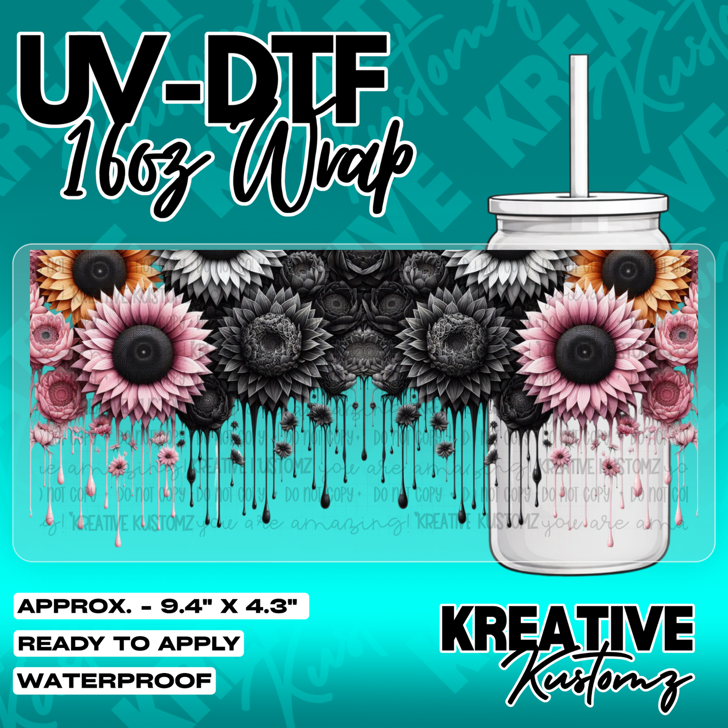 5840 | UV DTF Cup Wrap for 16oz Libbey Glass