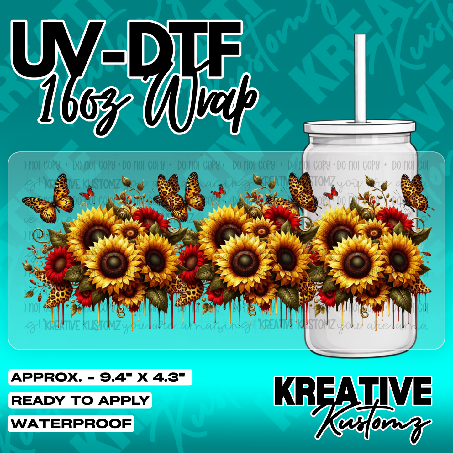 5850 | UV DTF Cup Wrap for 16oz Libbey Glass