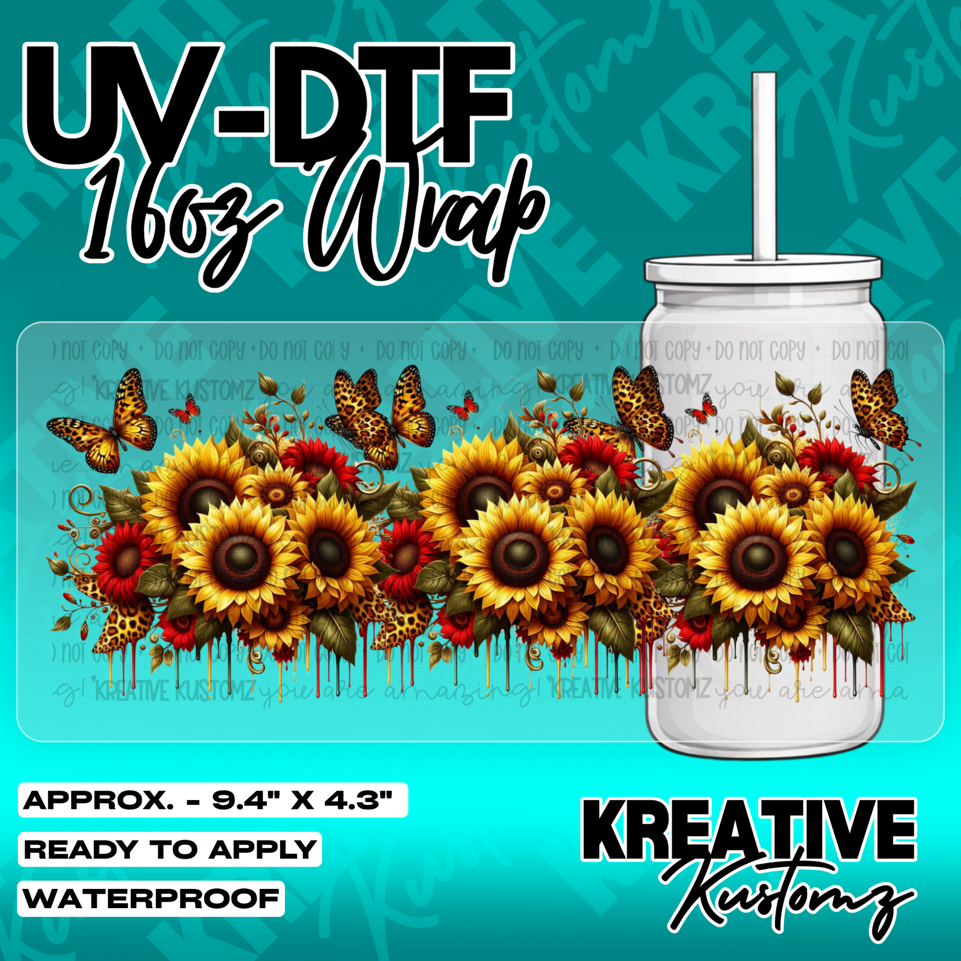 5850 | UV DTF Cup Wrap for 16oz Libbey Glass