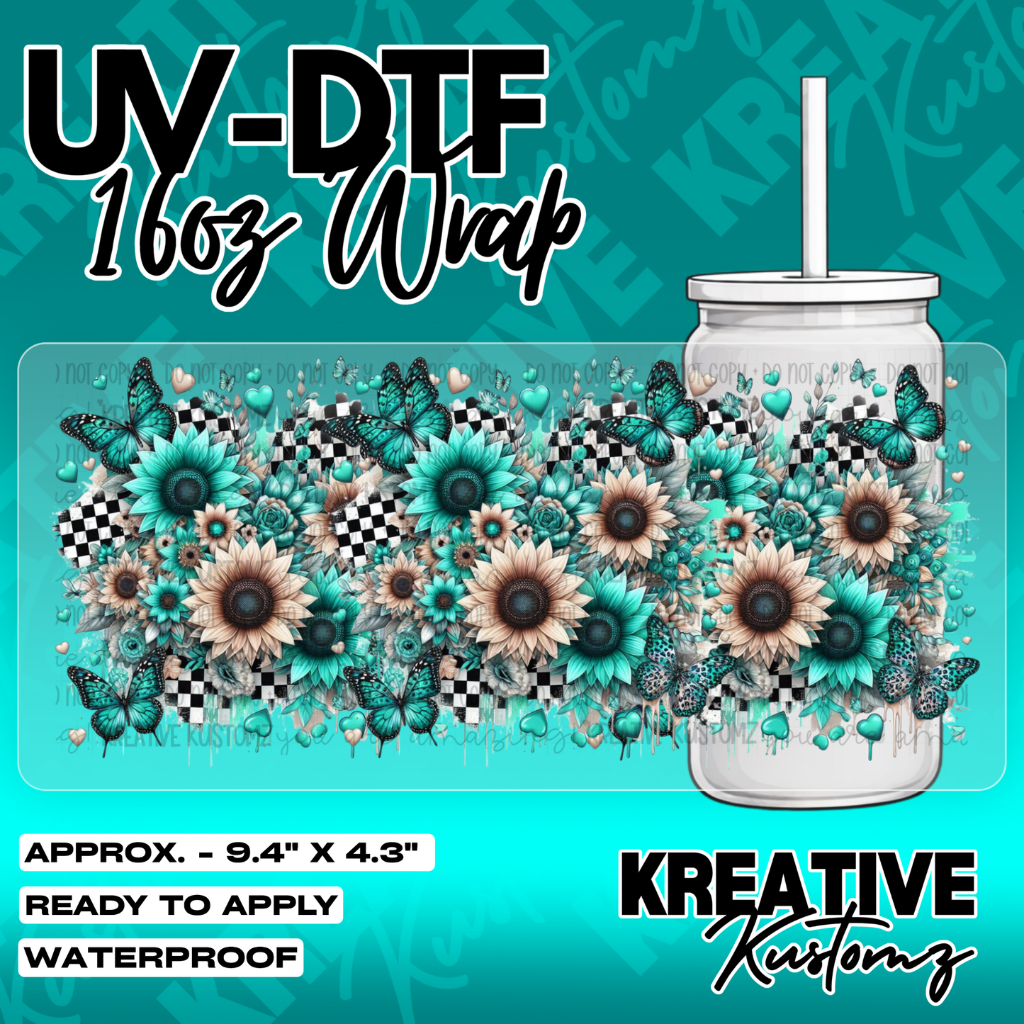 5861 | UV DTF Cup Wrap for 16oz Libbey Glass