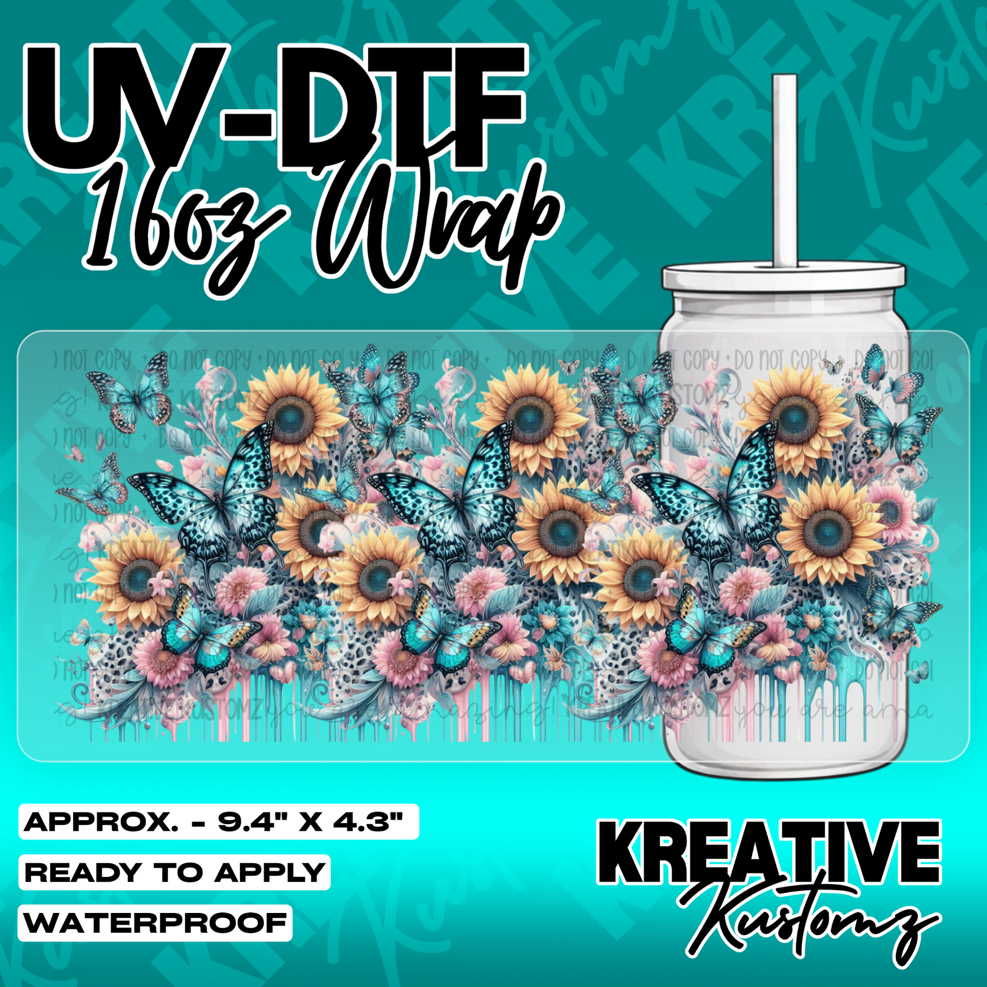 5864 | UV DTF Cup Wrap for 16oz Libbey Glass