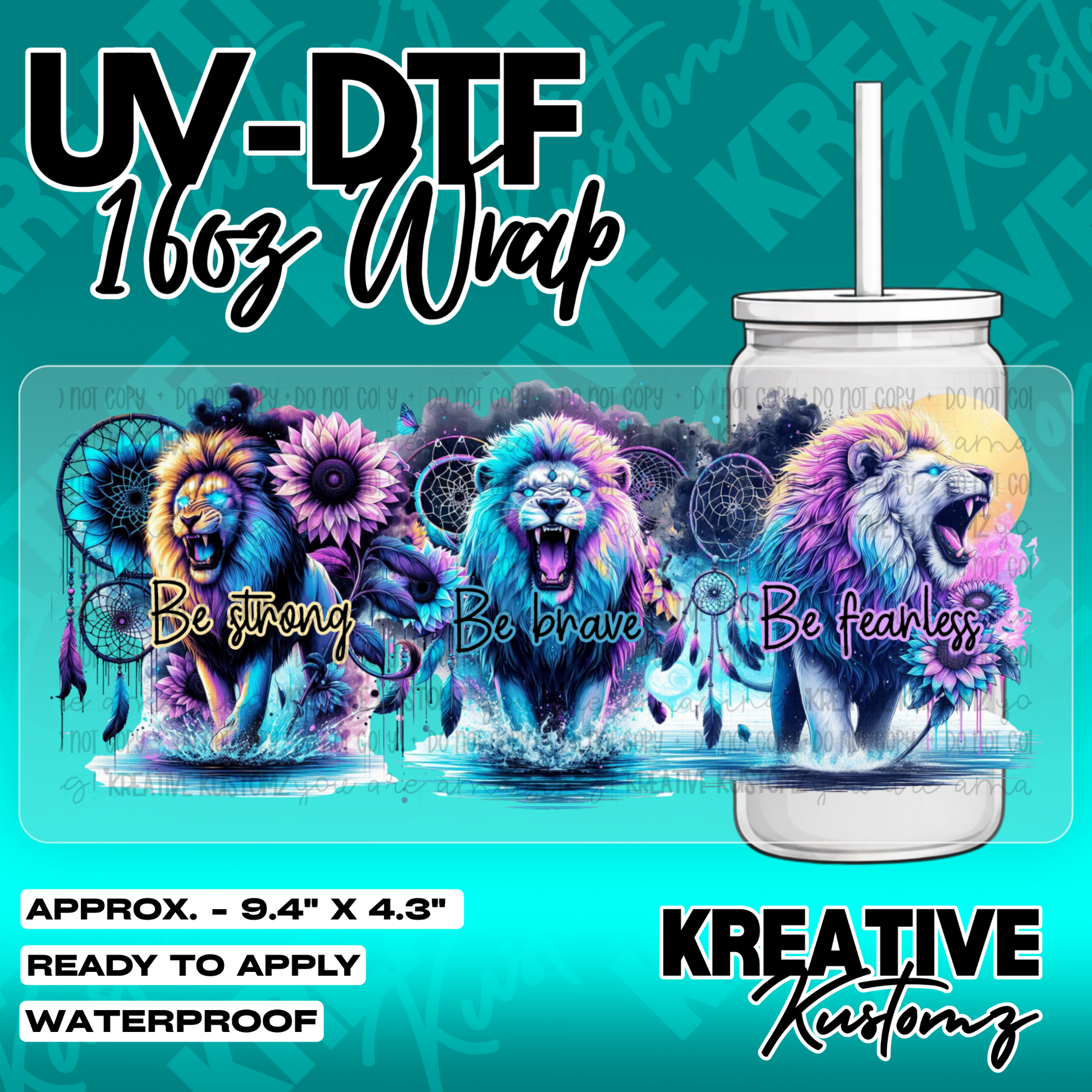 5875 | UV DTF Cup Wrap for 16oz Libbey Glass