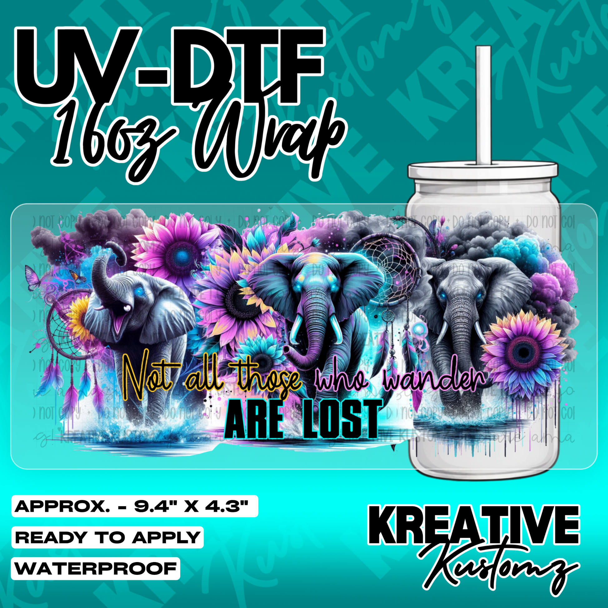 5876 | UV DTF Cup Wrap for 16oz Libbey Glass