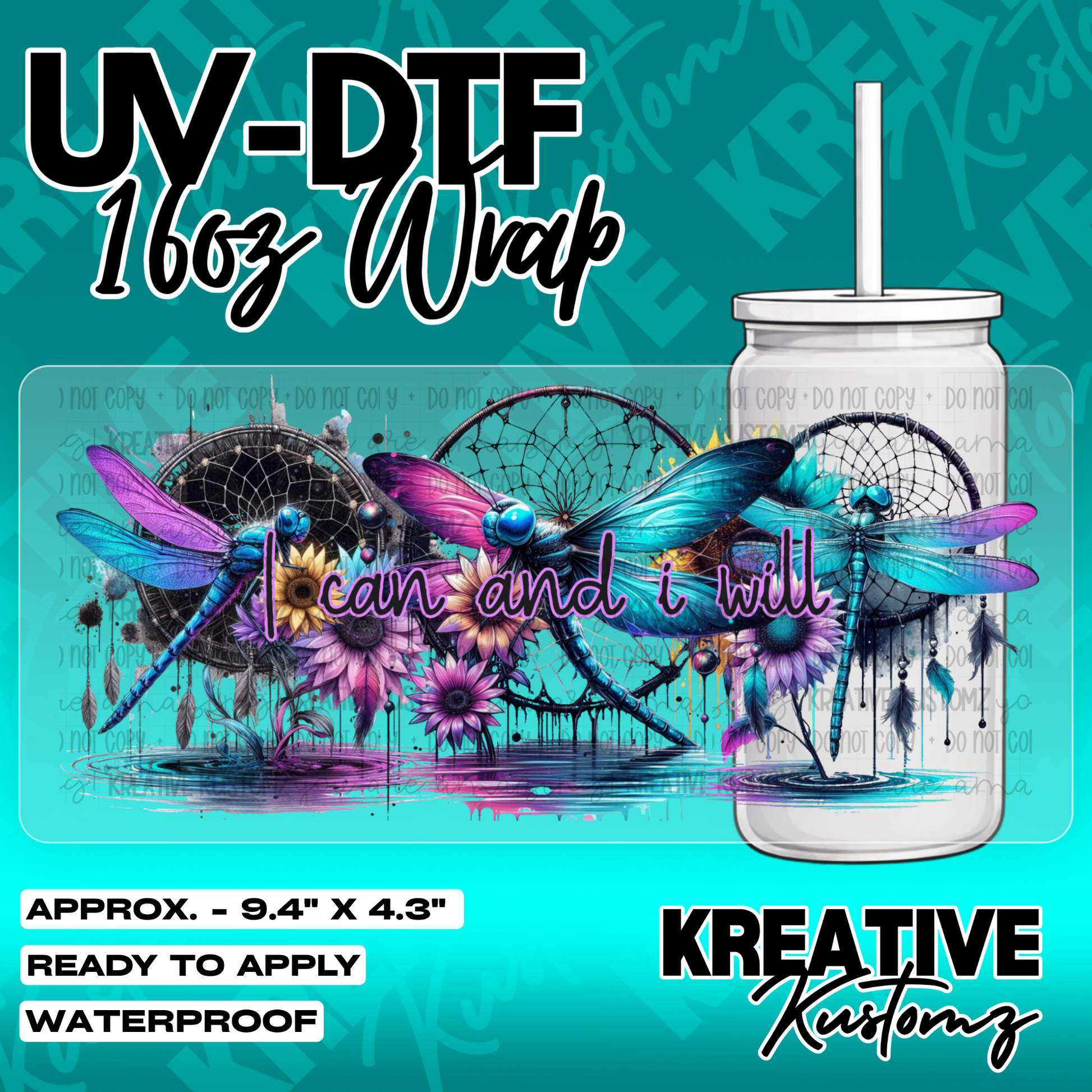 5877 | UV DTF Cup Wrap for 16oz Libbey Glass