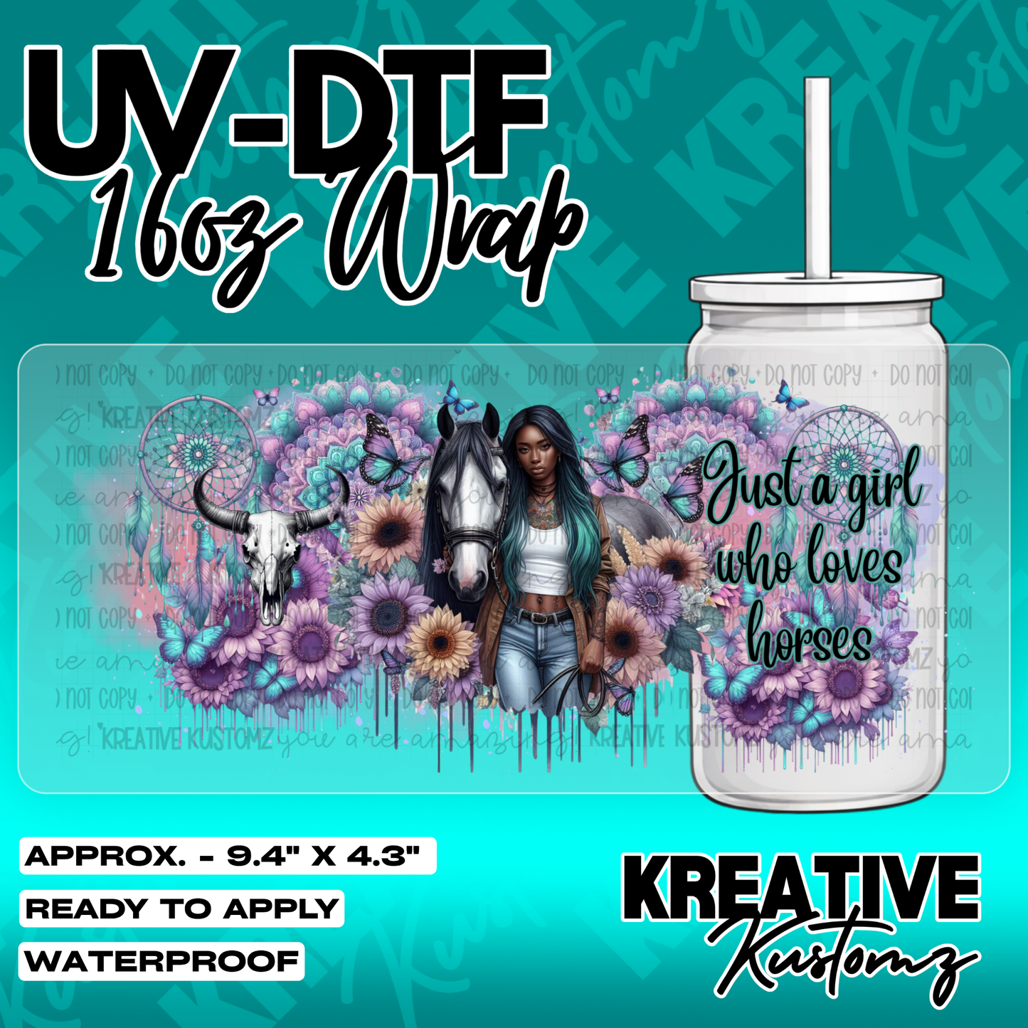 5879 | UV DTF Cup Wrap for 16oz Libbey Glass