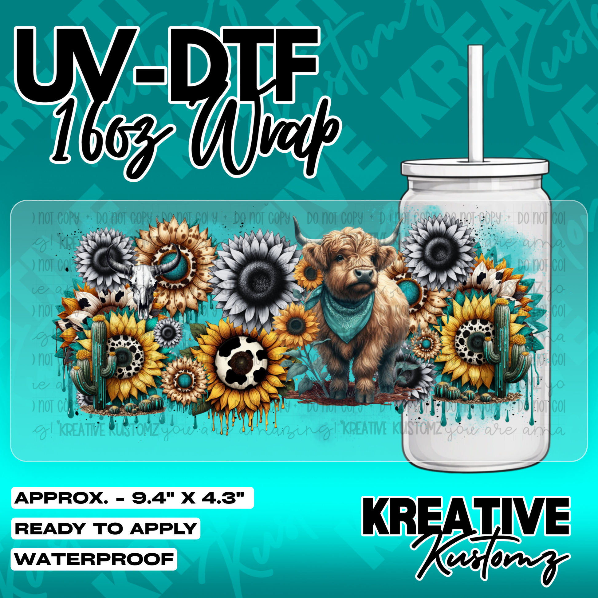 5889 | UV DTF Cup Wrap for 16oz Libbey Glass
