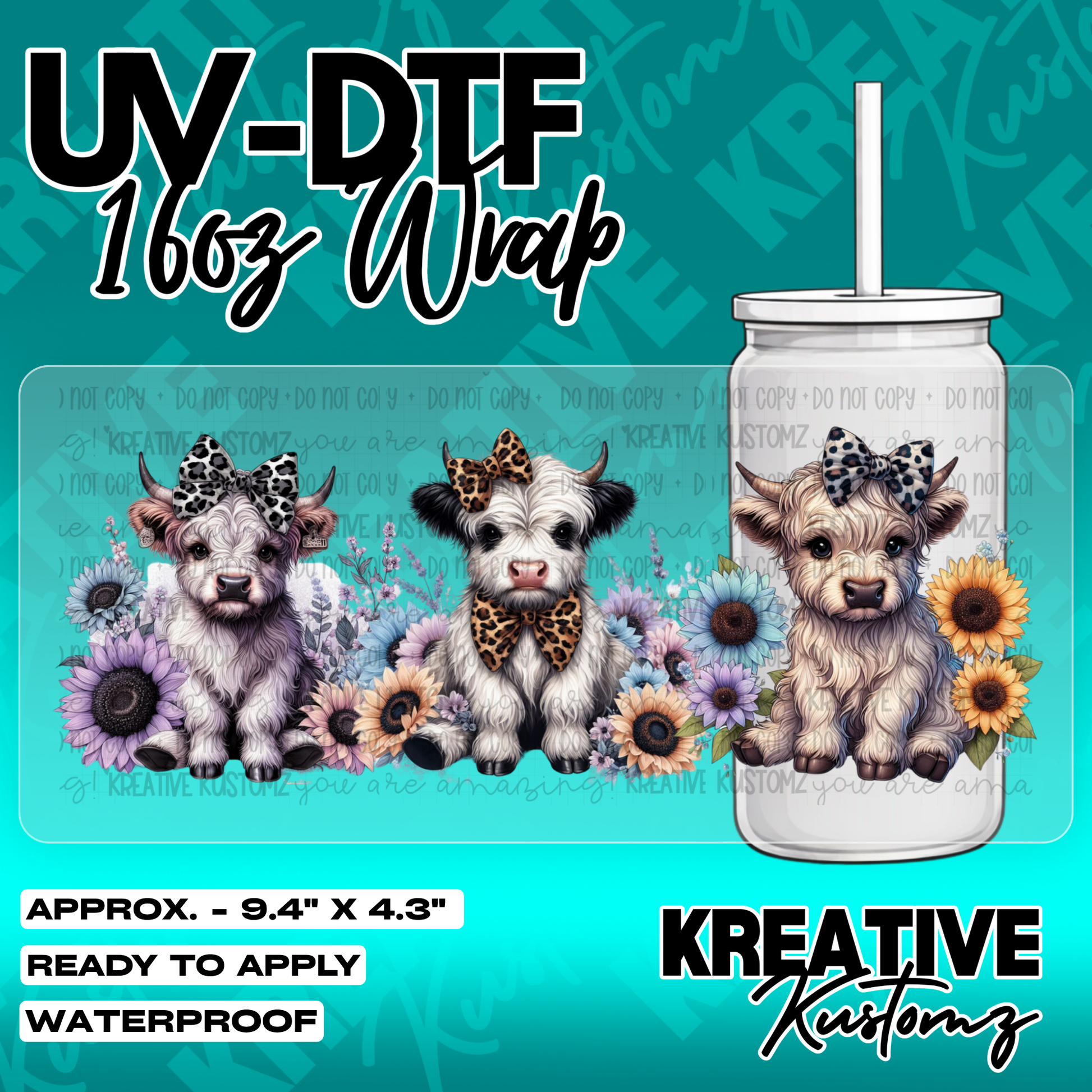 5891 | UV DTF Cup Wrap for 16oz Libbey Glass
