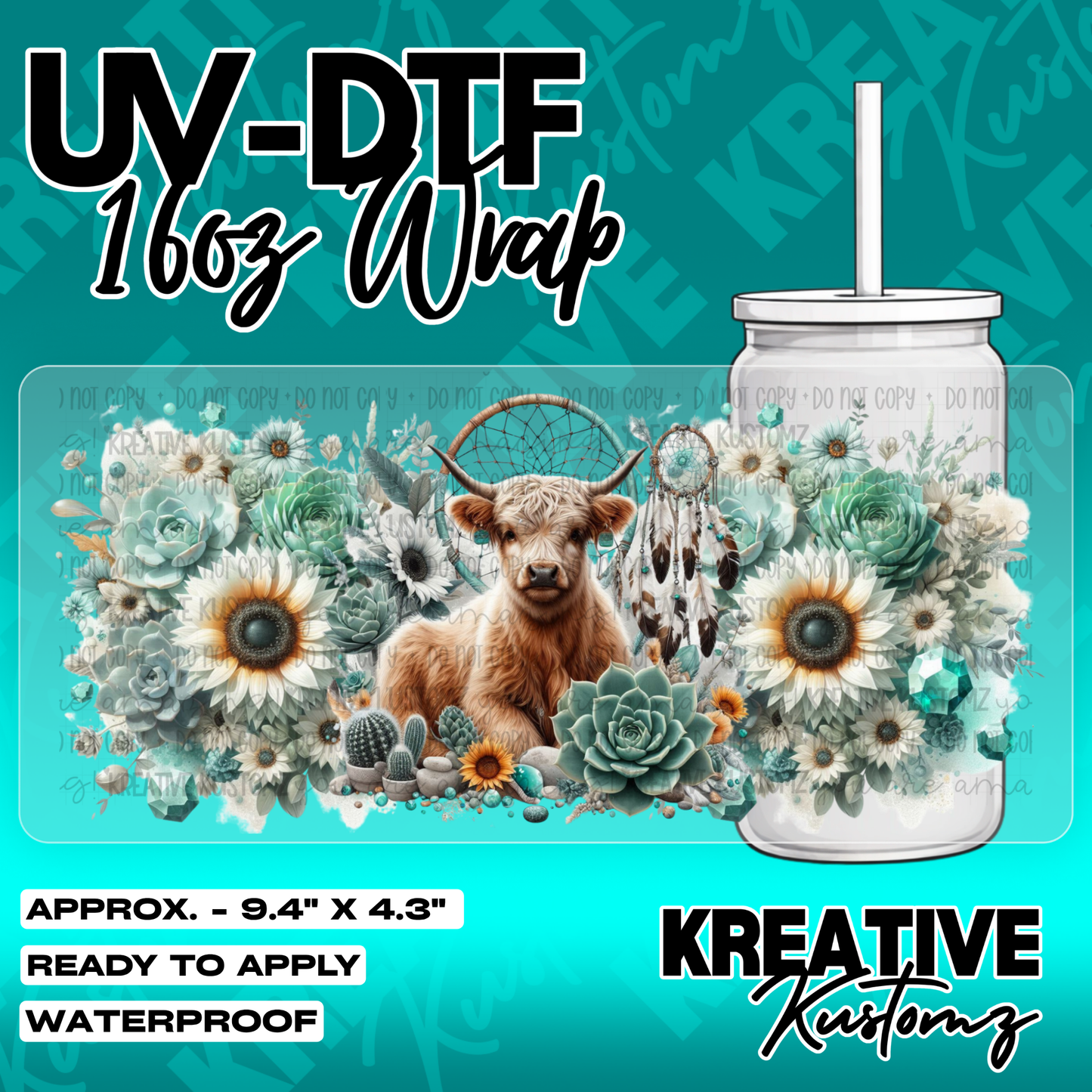 5897 | UV DTF Cup Wrap for 16oz Libbey Glass