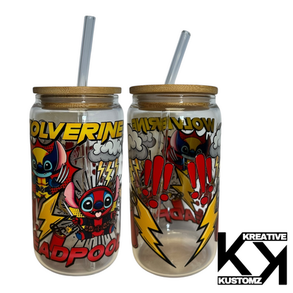 Wolverine Deadpool Mashup Libbey - 16oz