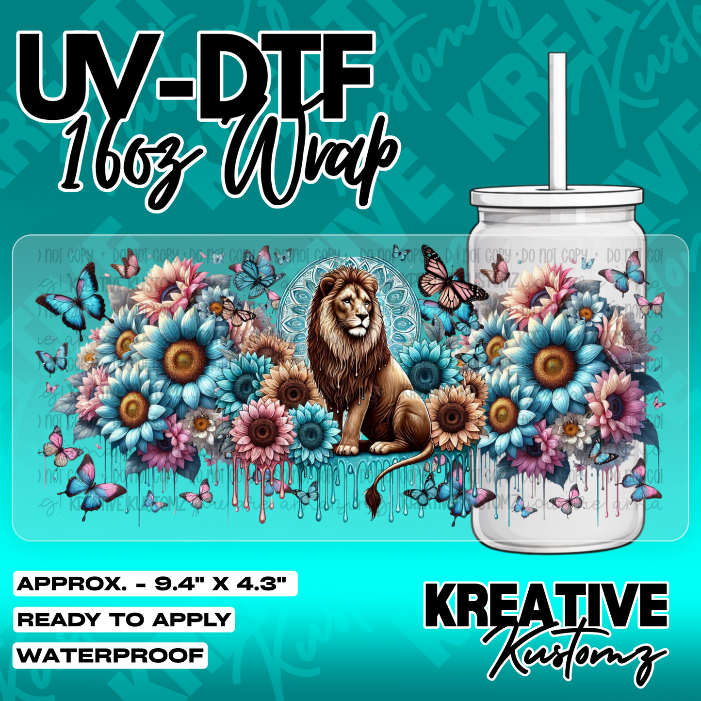5909 | UV DTF Cup Wrap for 16oz Libbey Glass