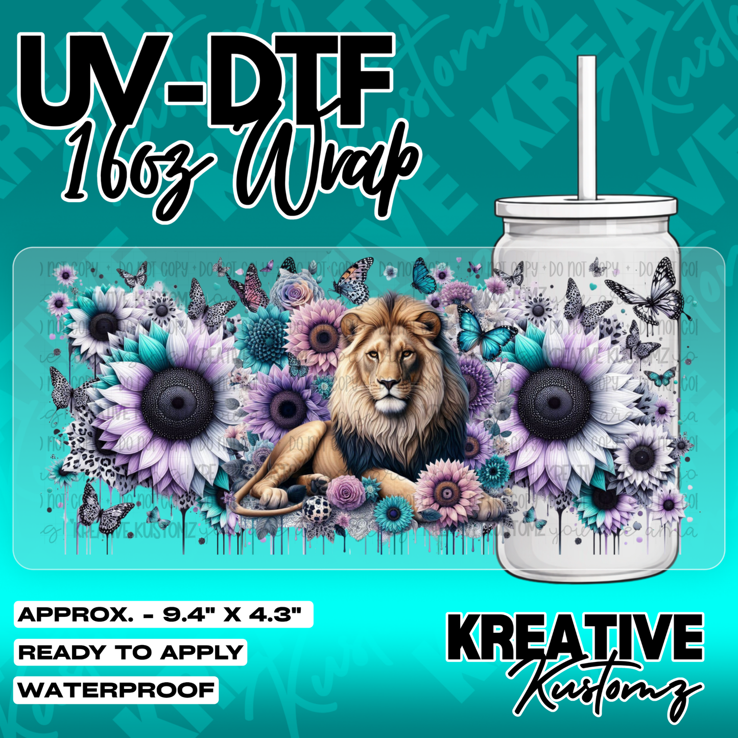 5911 | UV DTF Cup Wrap for 16oz Libbey Glass