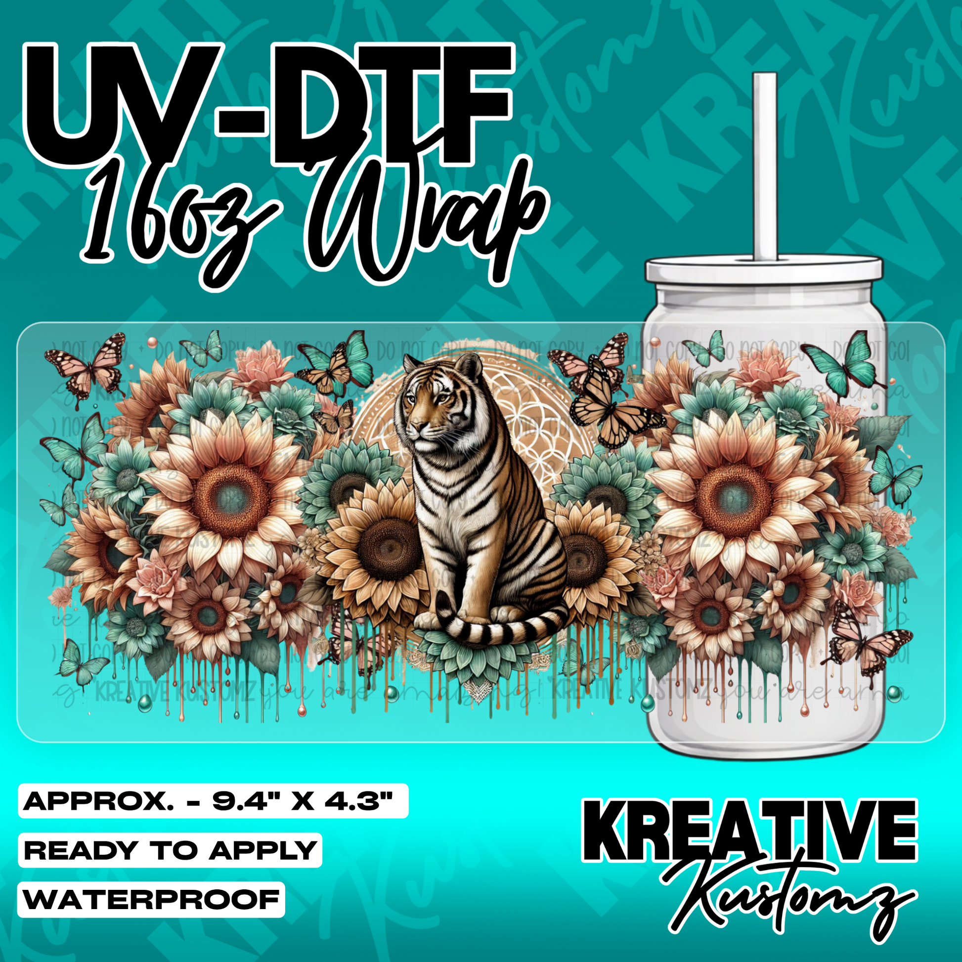 5916 | UV DTF Cup Wrap for 16oz Libbey Glass