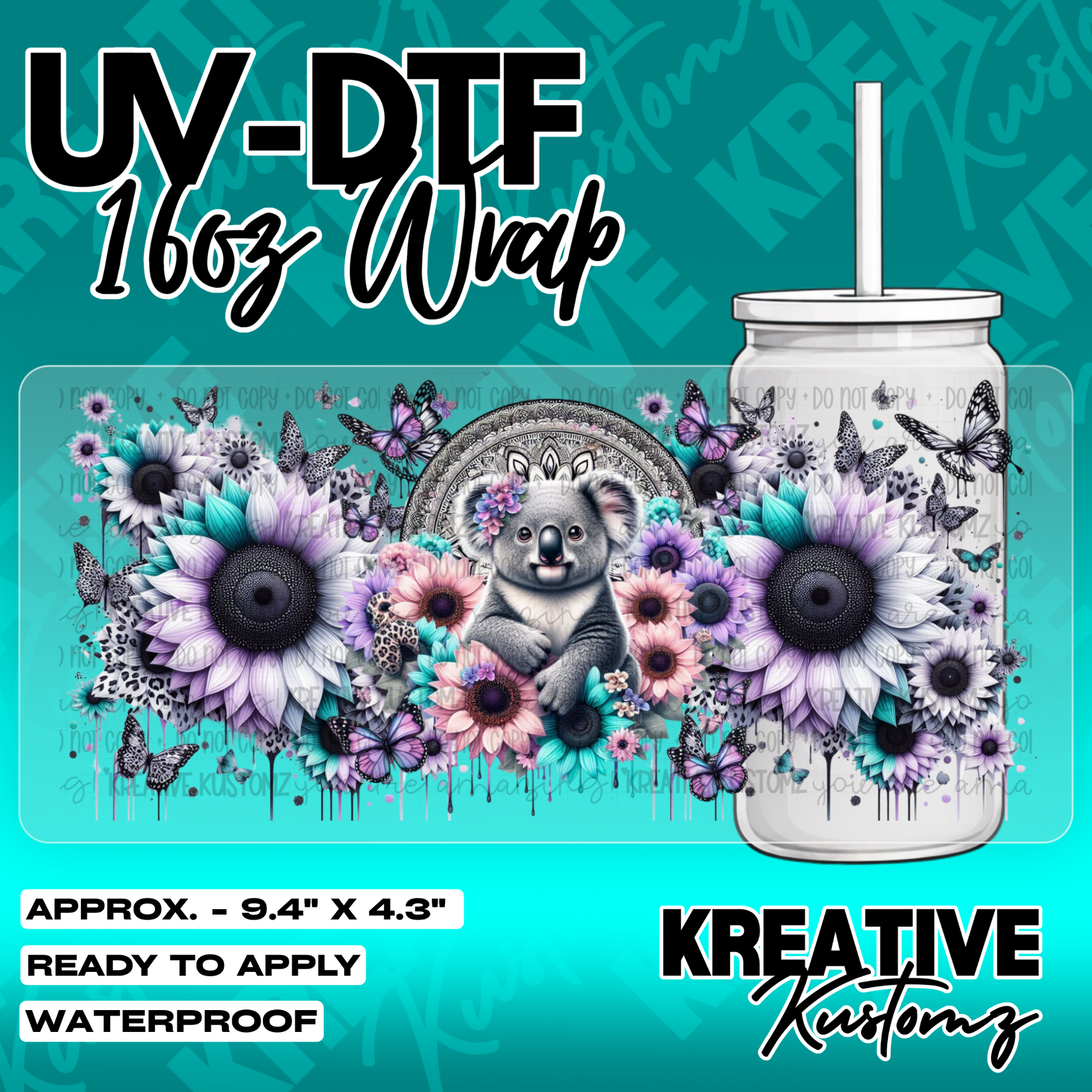 5921 | UV DTF Cup Wrap for 16oz Libbey Glass
